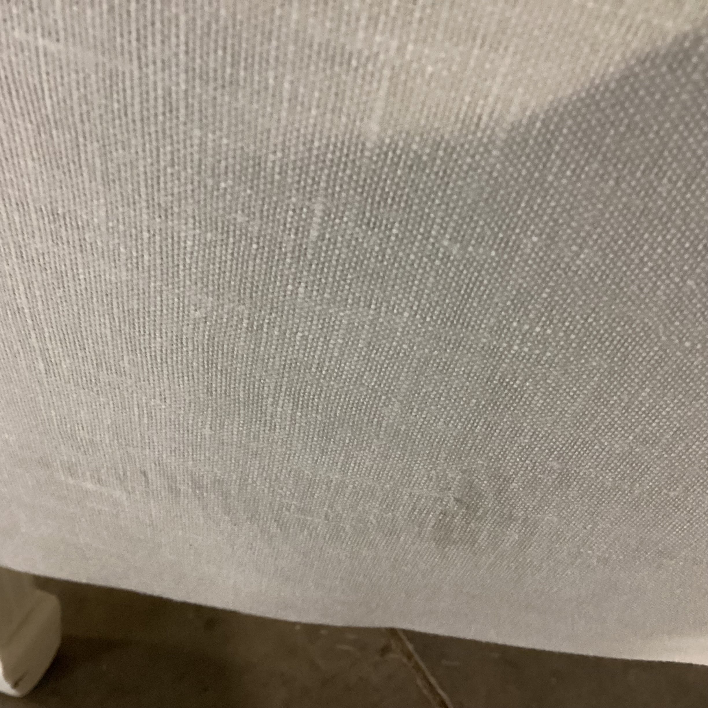 Dove Grey Linen Vintage Chaise Lounge Sofa 60"x 32"x 36"