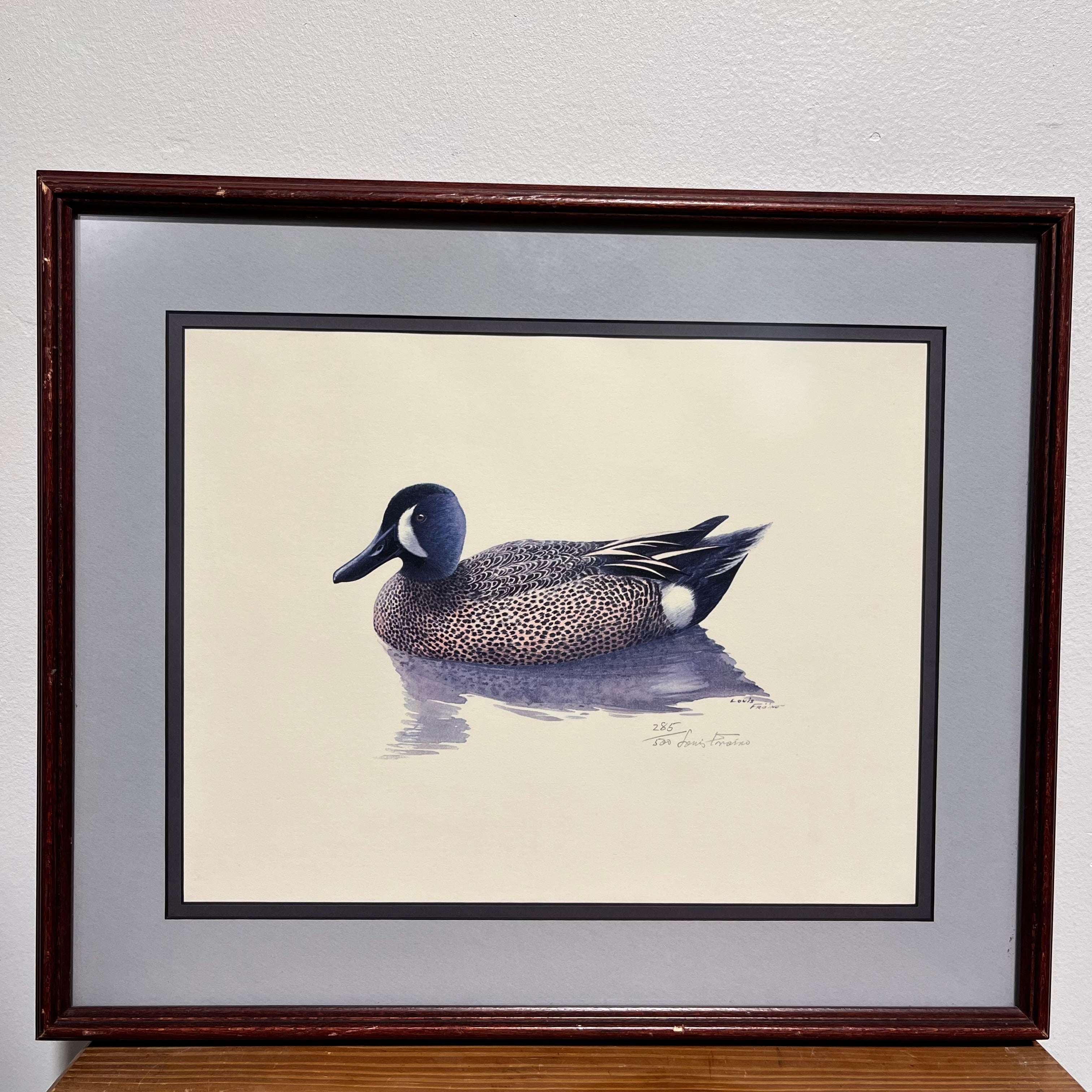 Louis Frisino Signed Lithograph of Duck Wall Decor; 18"x 15"