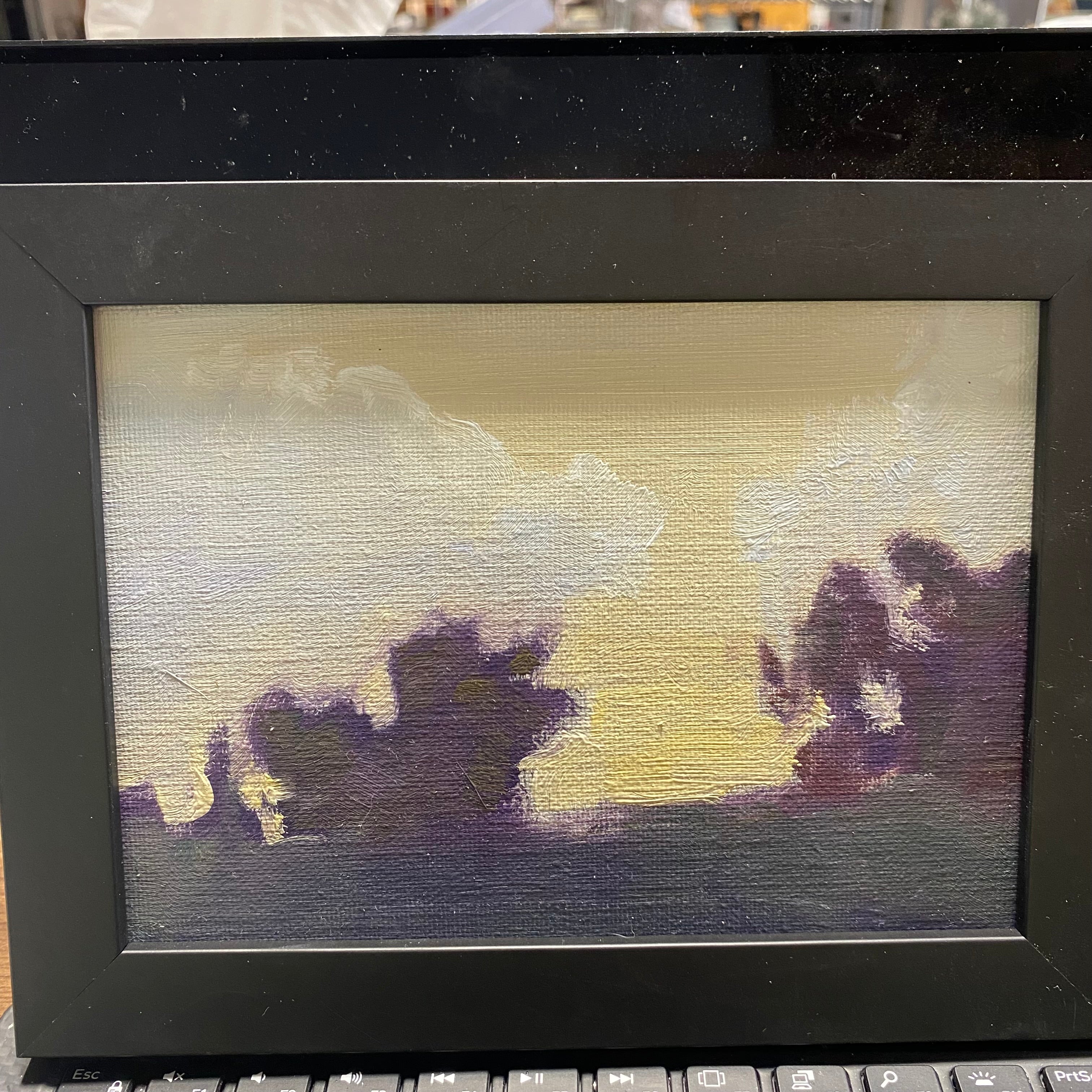 Impressionist Oil Painting Copy of Monet's "Misty Morning" 6"x 8"