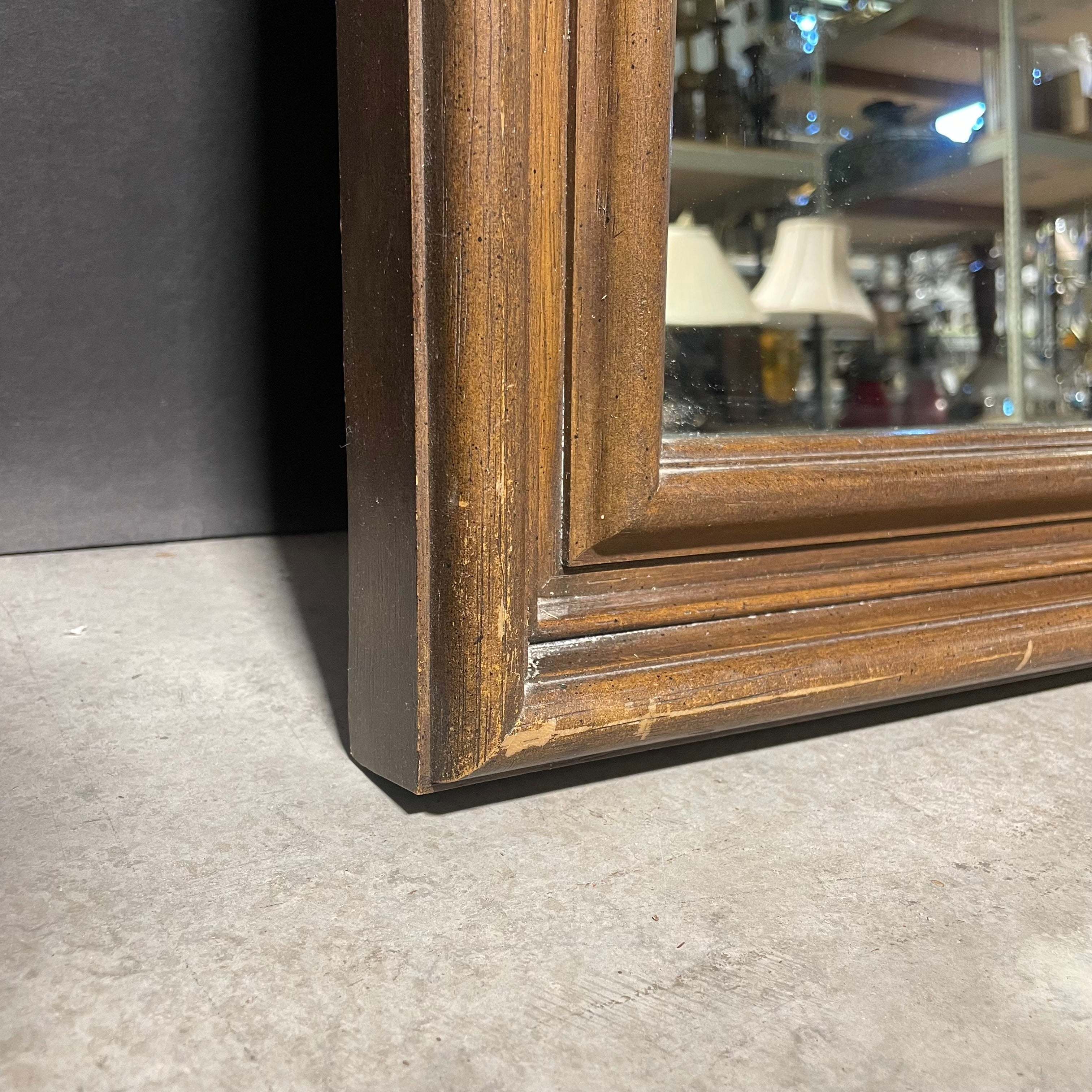 Faux Wood Ornate Framed Wall Mirror 29 3/4" x 55"