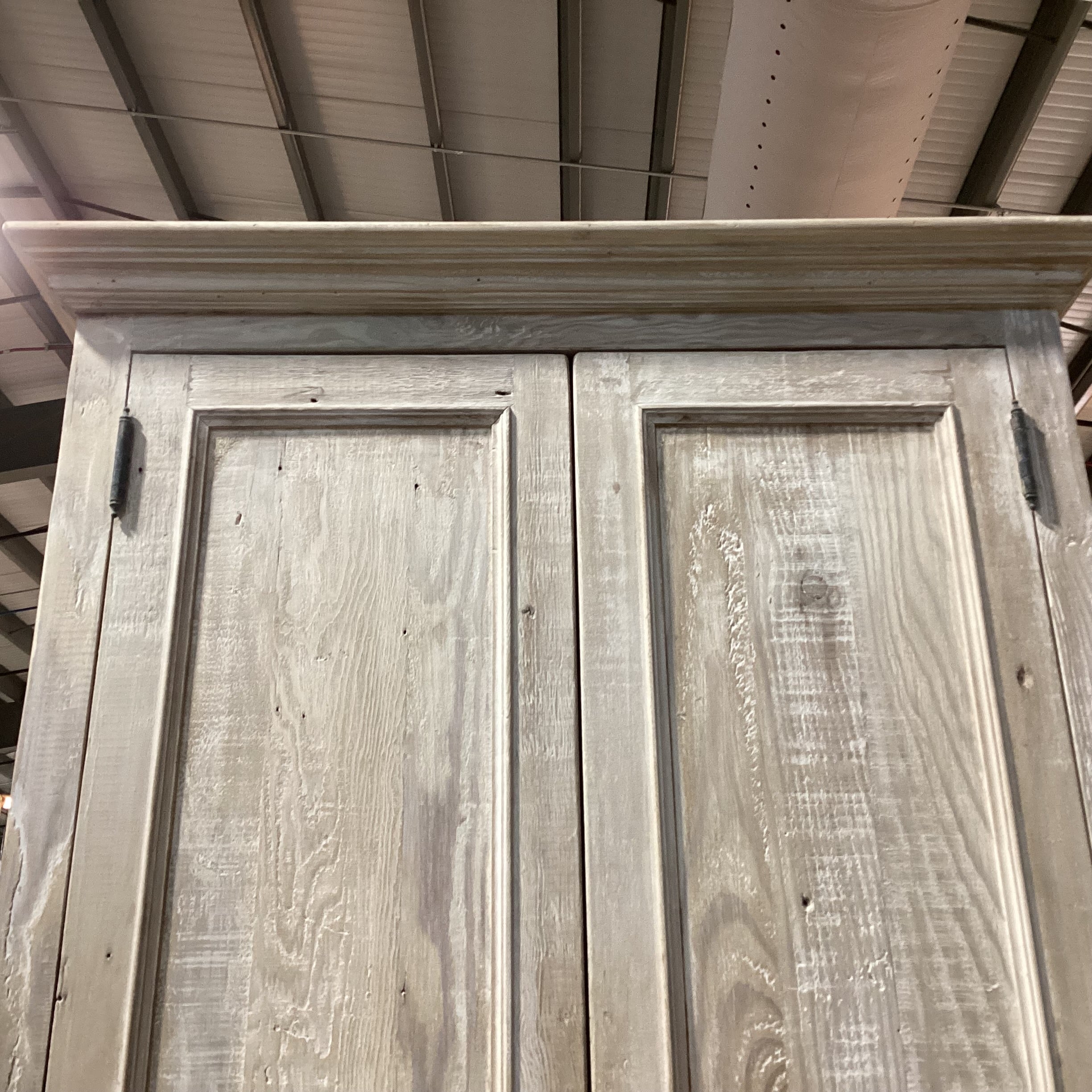 Custom Cabinetry Washed Solid Wood 2 Door 4 Drawer Armoire 38"x 22"x 90"