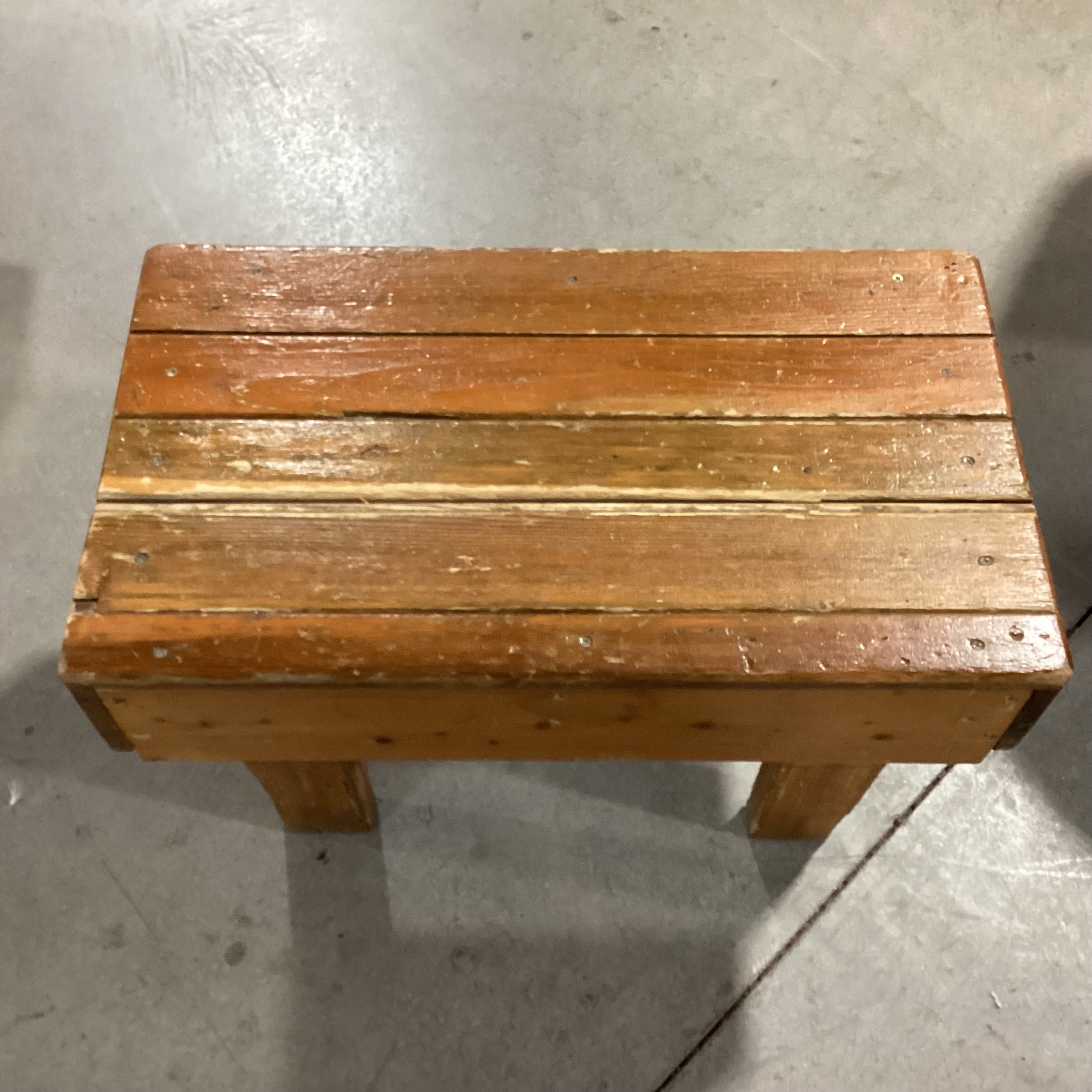 Vintage Hand Crafted Plank Stool End Table 26"x 15"x 17"