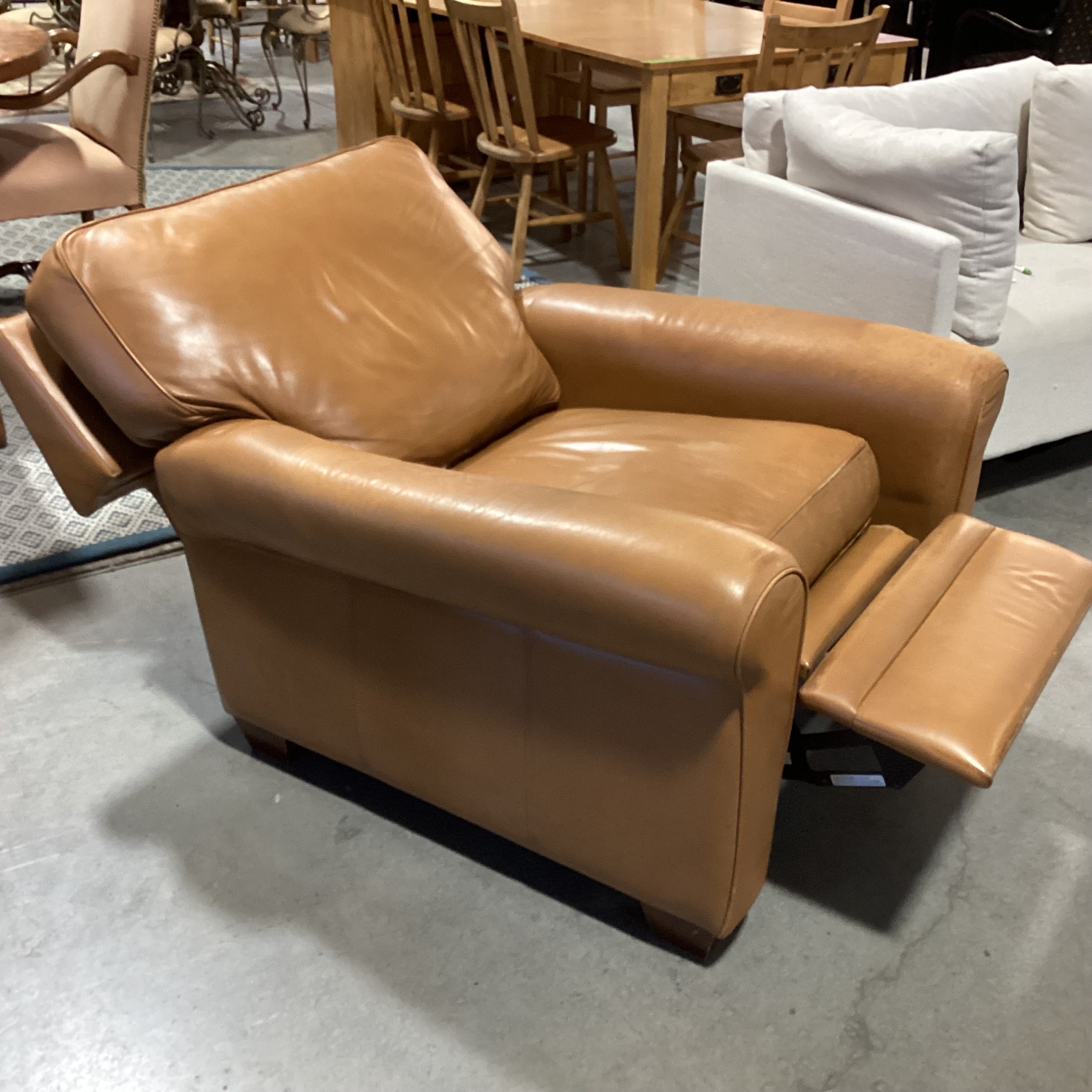 American Leather Furniture Tan Leather Recliner Chair 36"x 40"x 34"