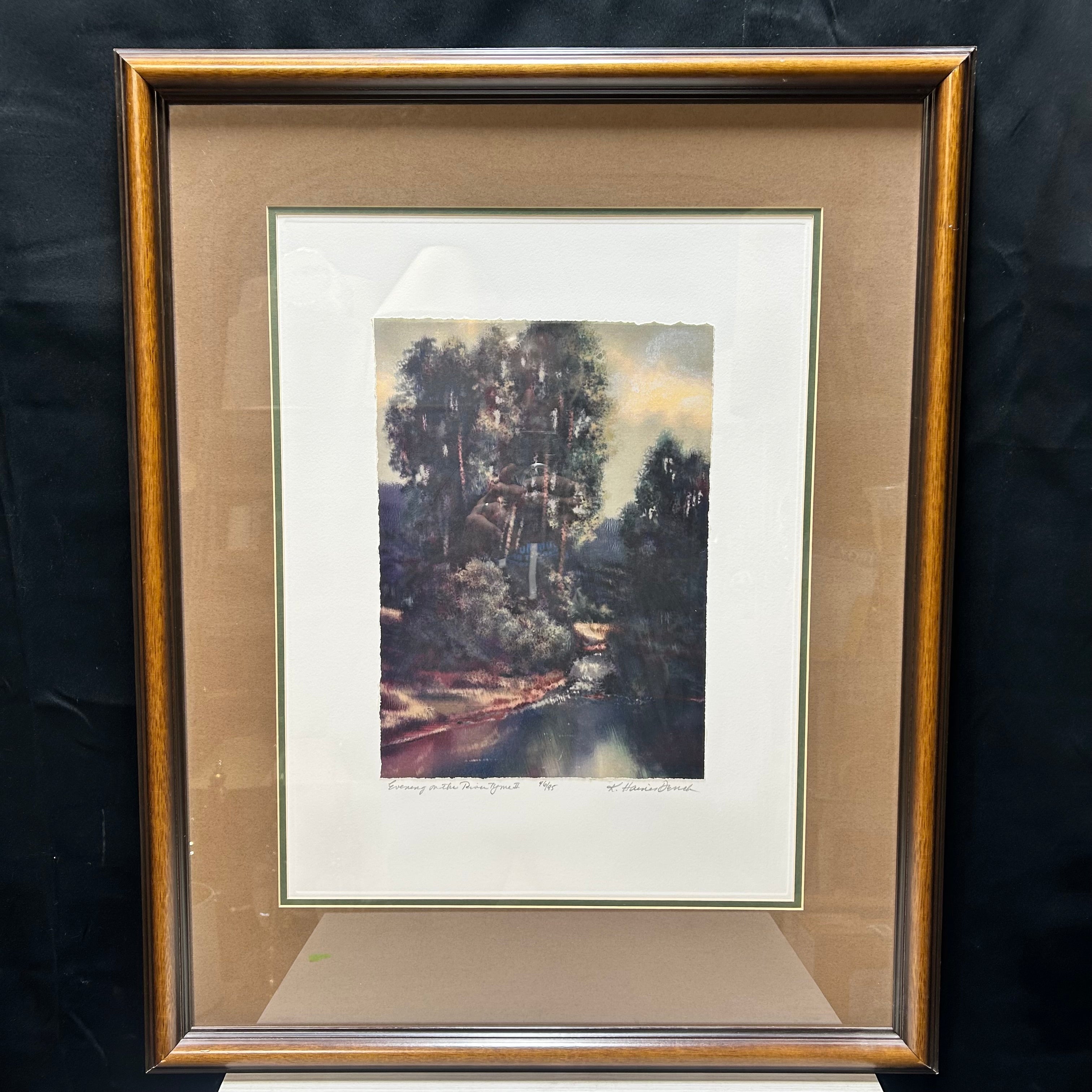 Kathy Haines " Evening On The River Tyme II" Lithograph 46/95 24.5"x 30.5"