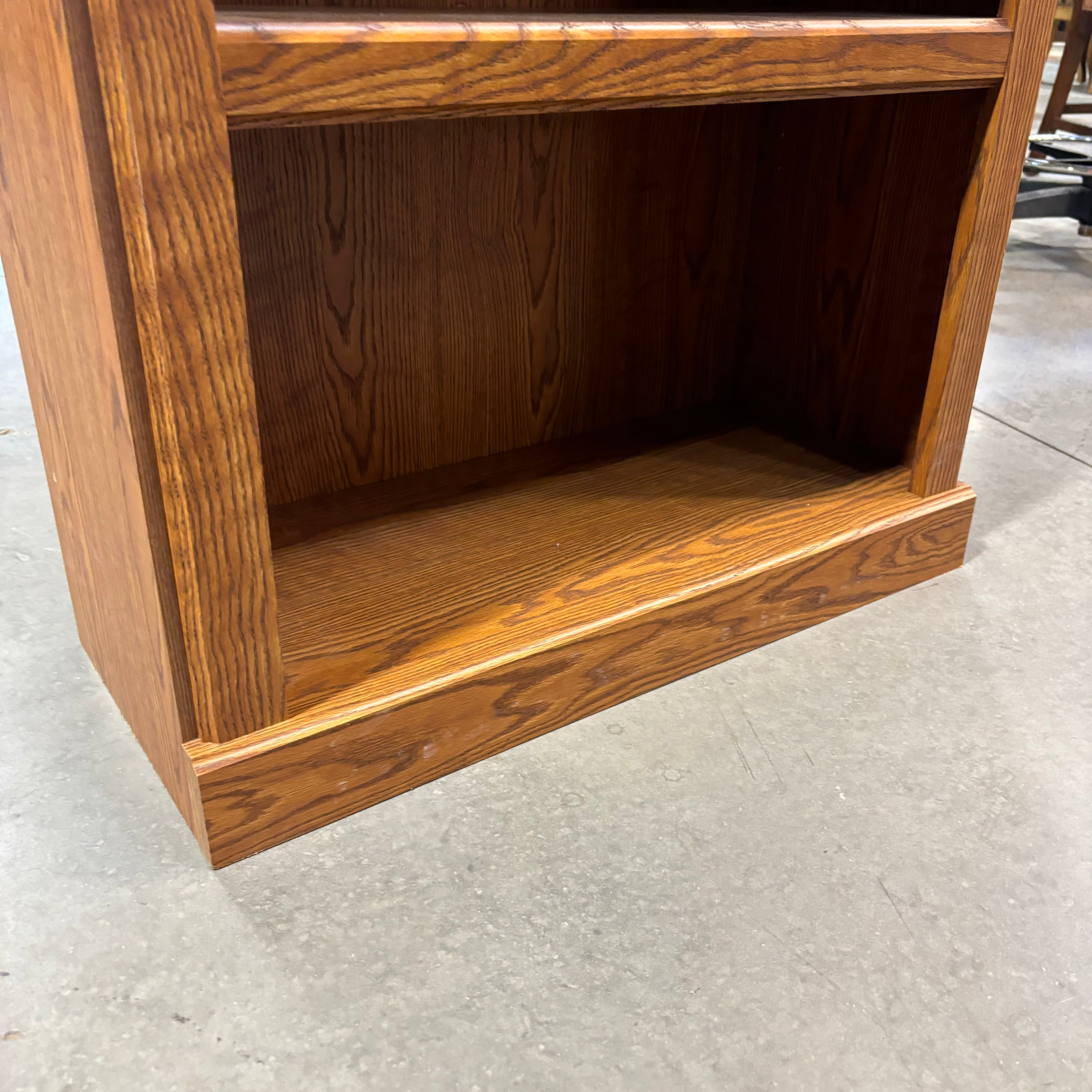 Medium Finish Wood with 4 Adjustable Height Shelves Bookcase 29.5"x 12"x 71.5"