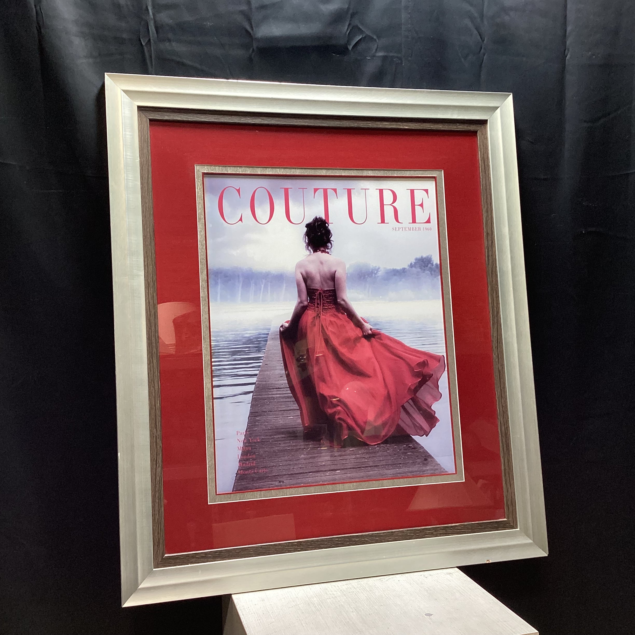 Couture September 1960 Framed Magazine Cover Art Print 38" x 44"