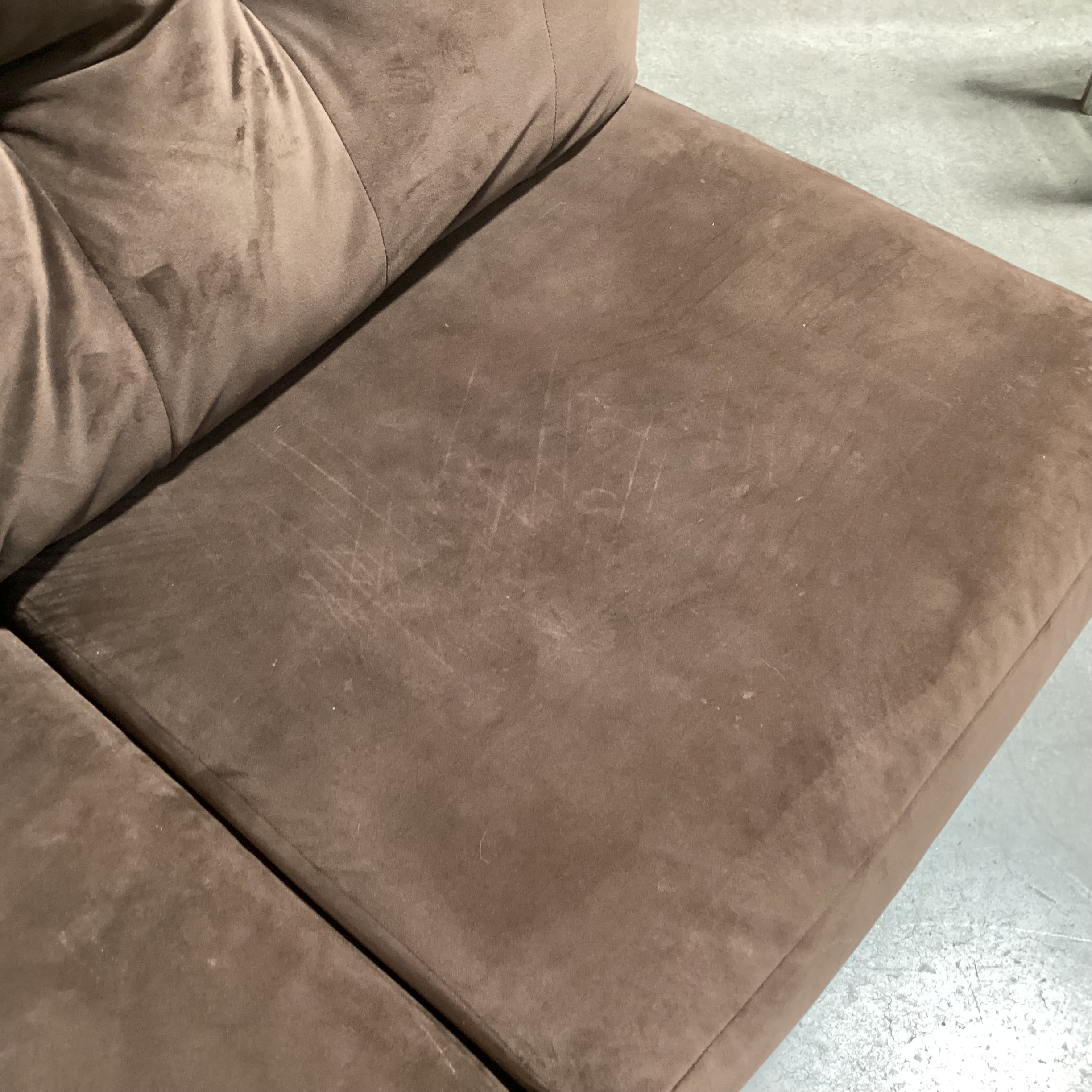 Brown Micro Plush Armless Loveseat Sofa 62"x 40"x 34"