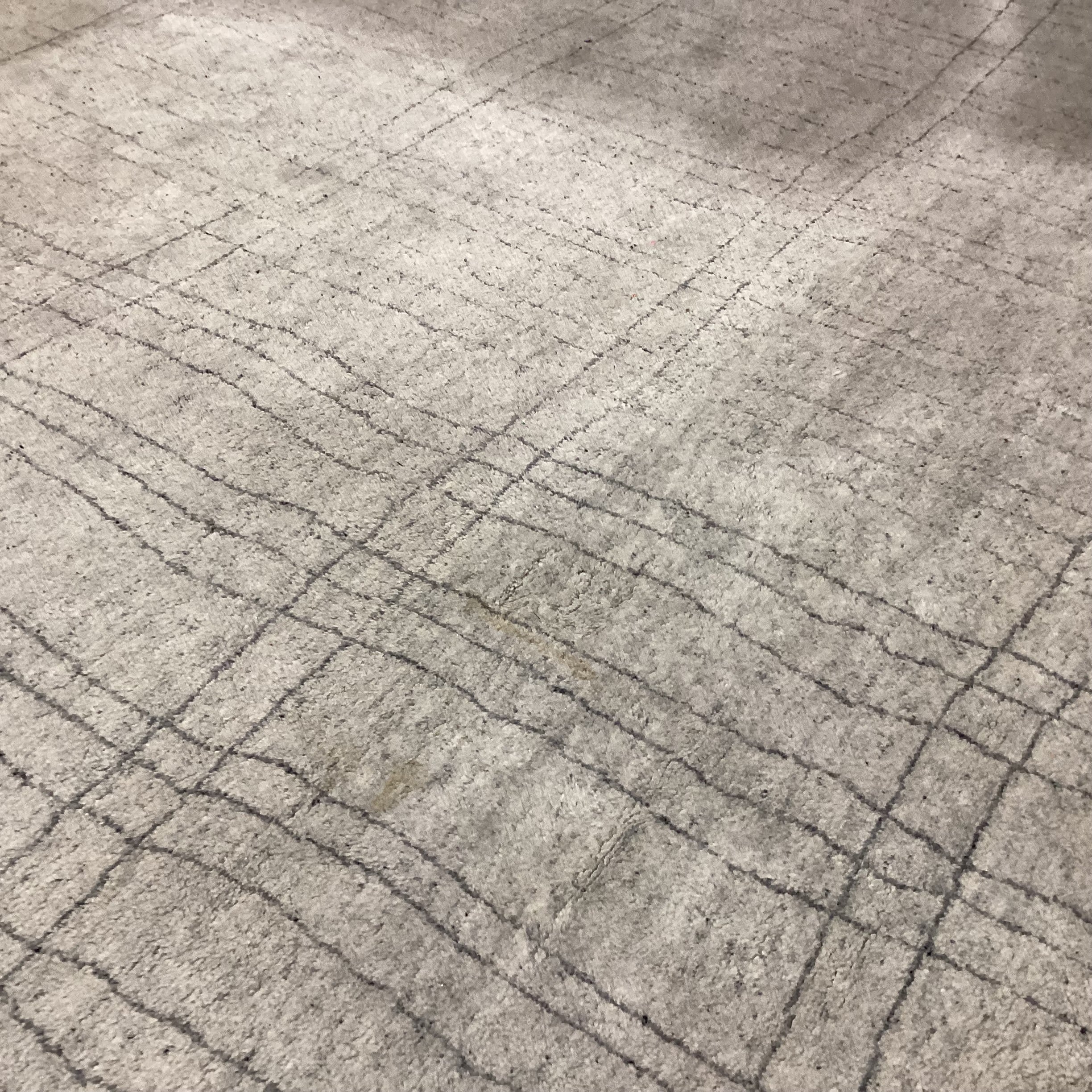 Cream & Grey Hand Woven Wool Rug 12'x 15'