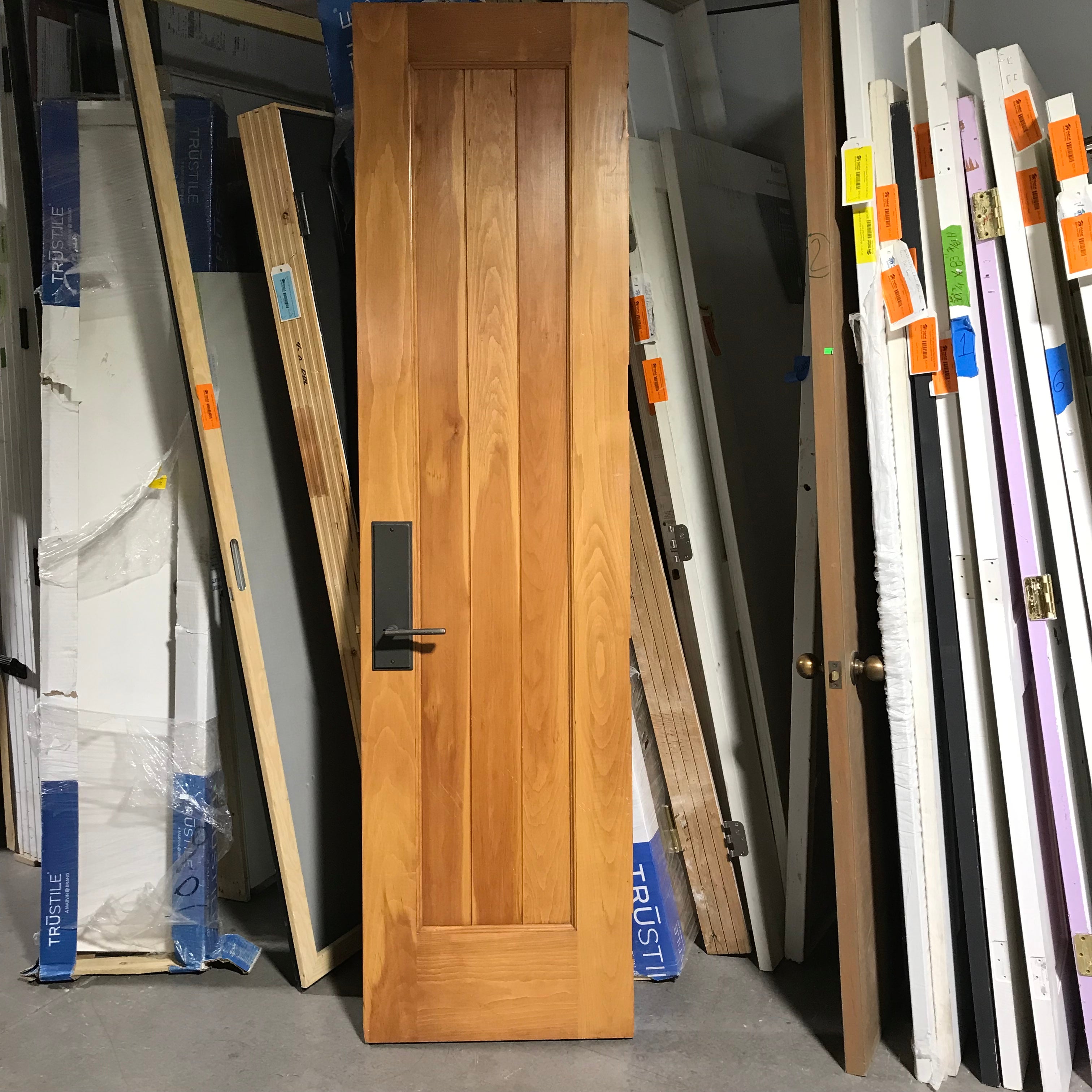 23.75"x 90"x 1.75" Golden Pine Vertical Lined Interior Door