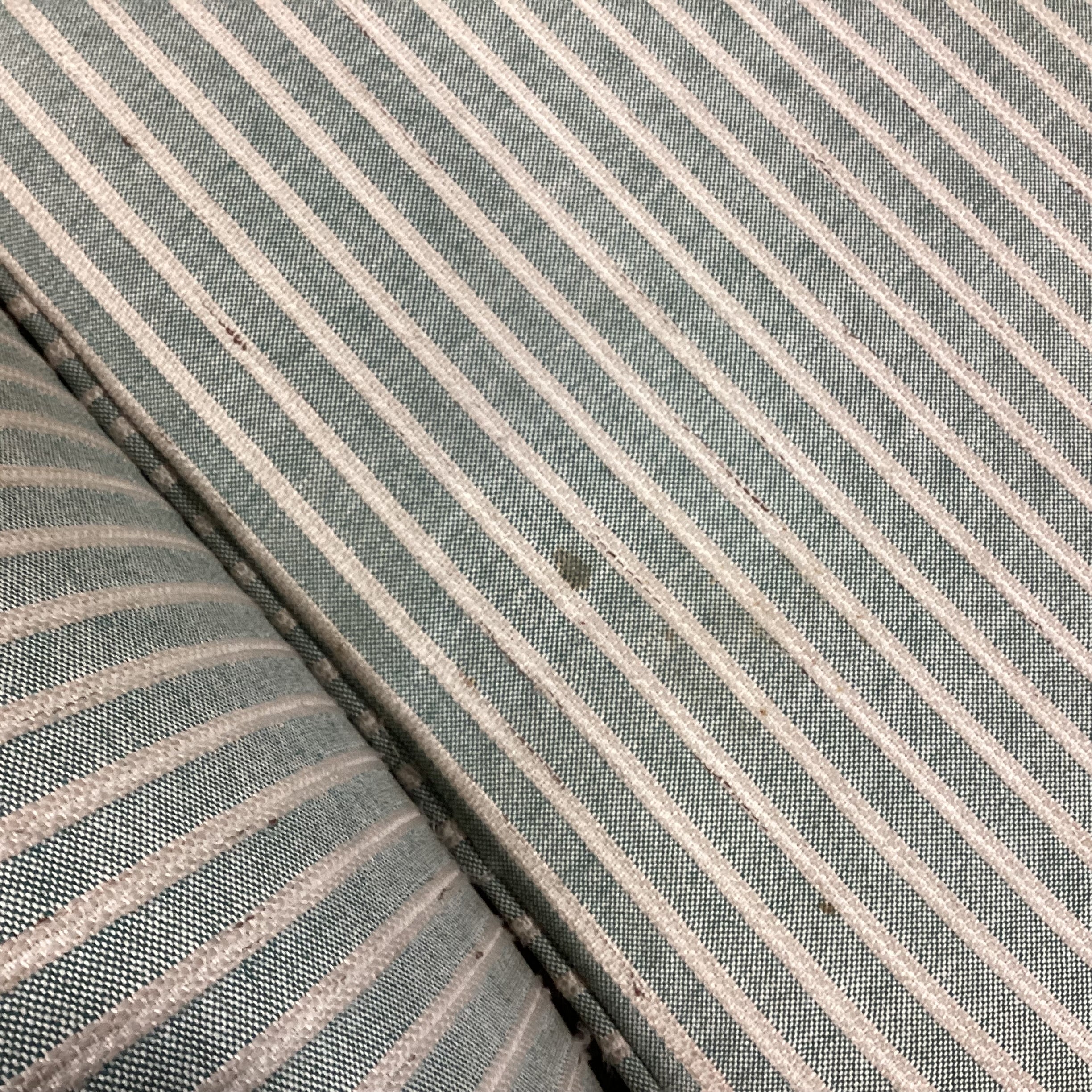 Cochrane Furniture Green & Ivory Woven Stripe Chair 39"x 39"x 33.5"