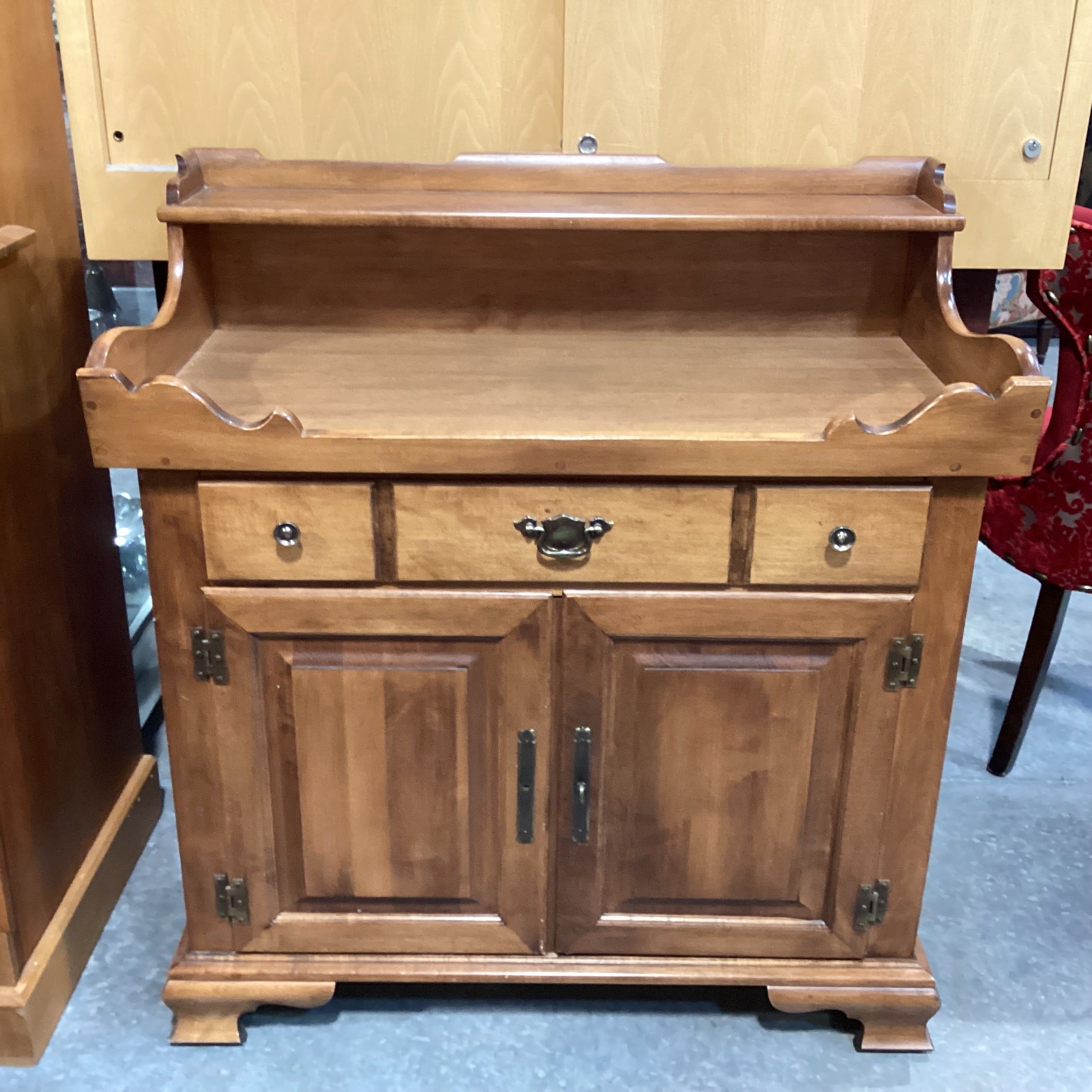 Vintage Young Republic Hard Rock Maple 1 Drawer 2 Door Buffet 37"x 20"x 39"
