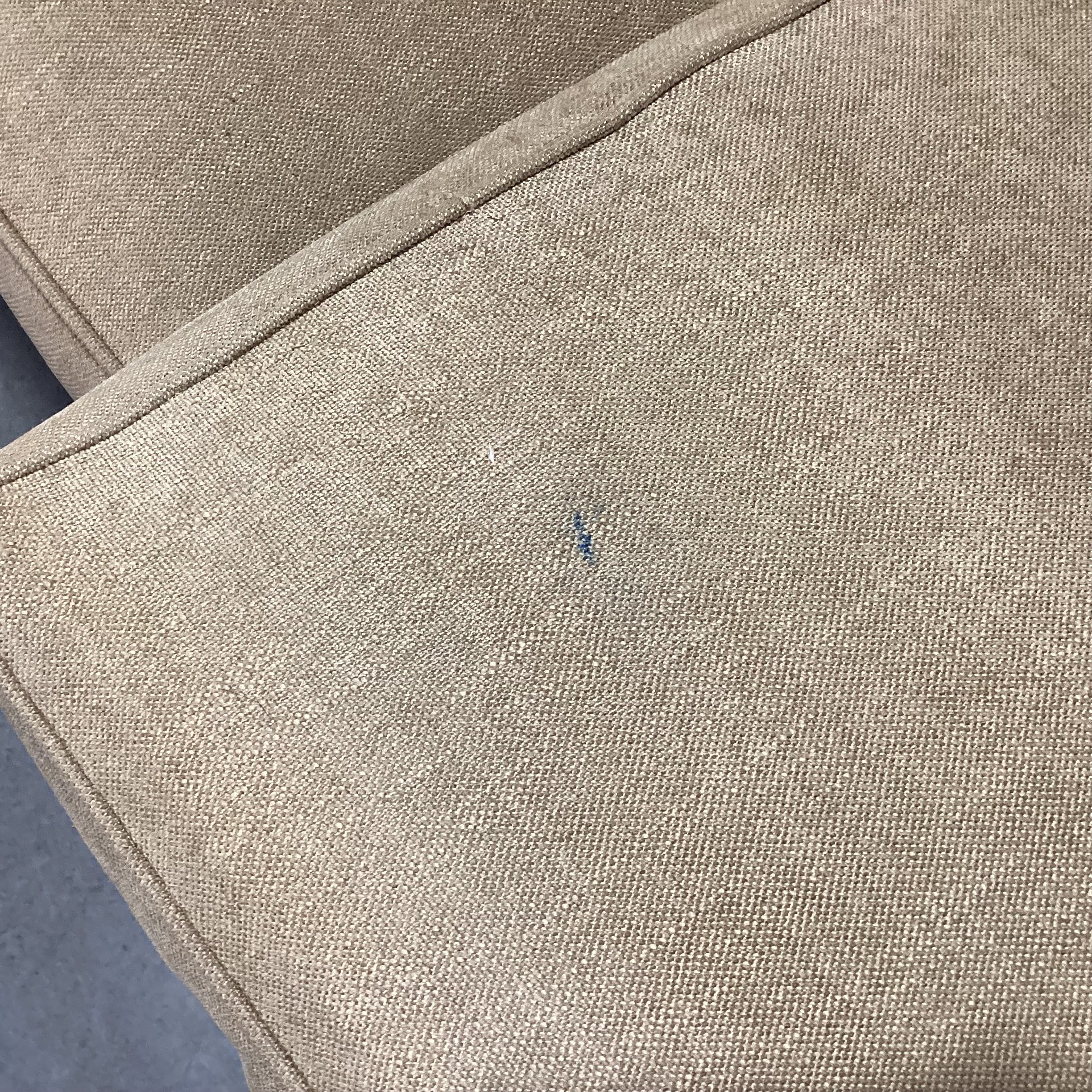 Rene Cazares Golden Tan Nailhead Down Mix Sofa 96"x 31"x 45"