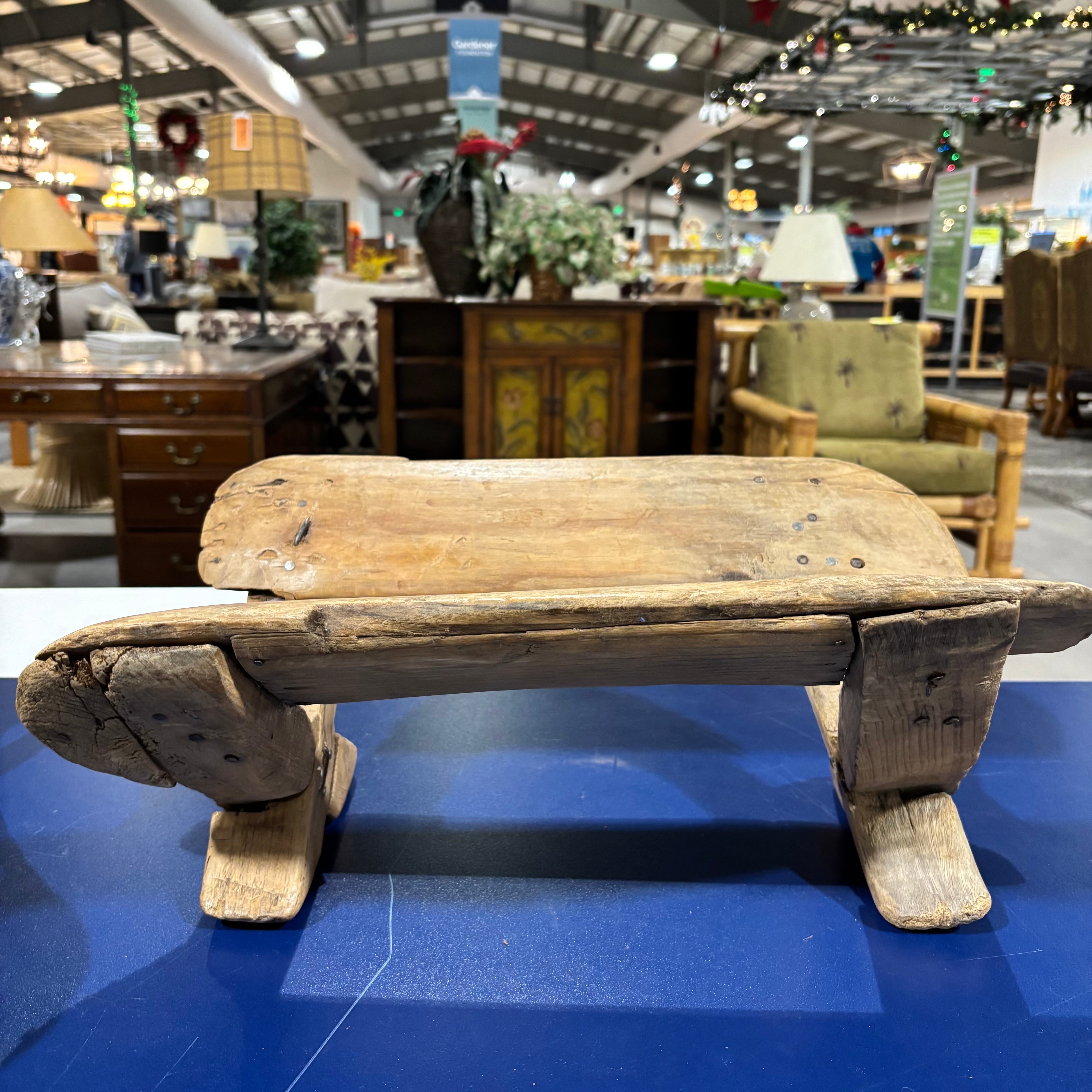 Antique WWI McClellan Saddle with Antique Wooden Saddle Stand or Pack Saddle