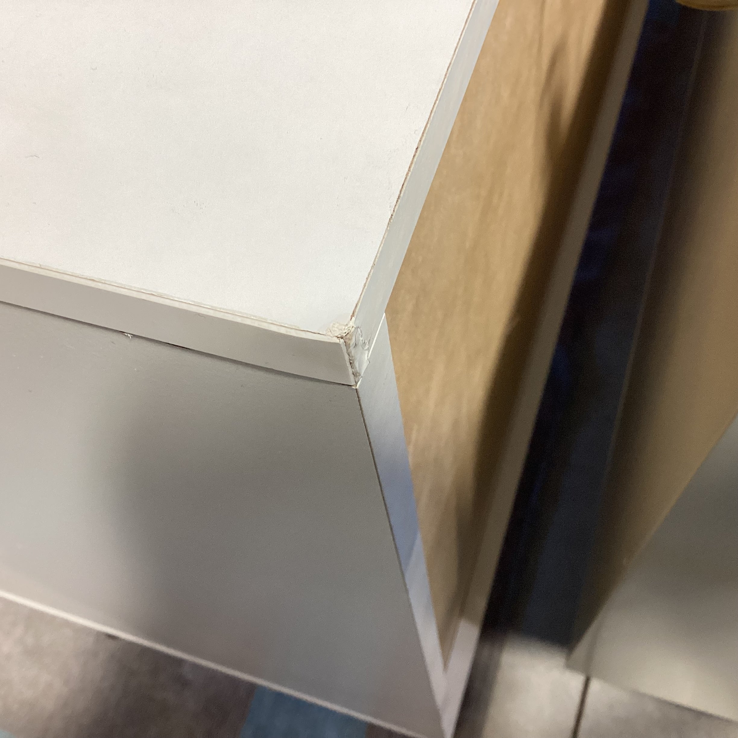 Danish Modern Black & White Laminate 8 Drawer Dresser 77"x 15.5"x 32"