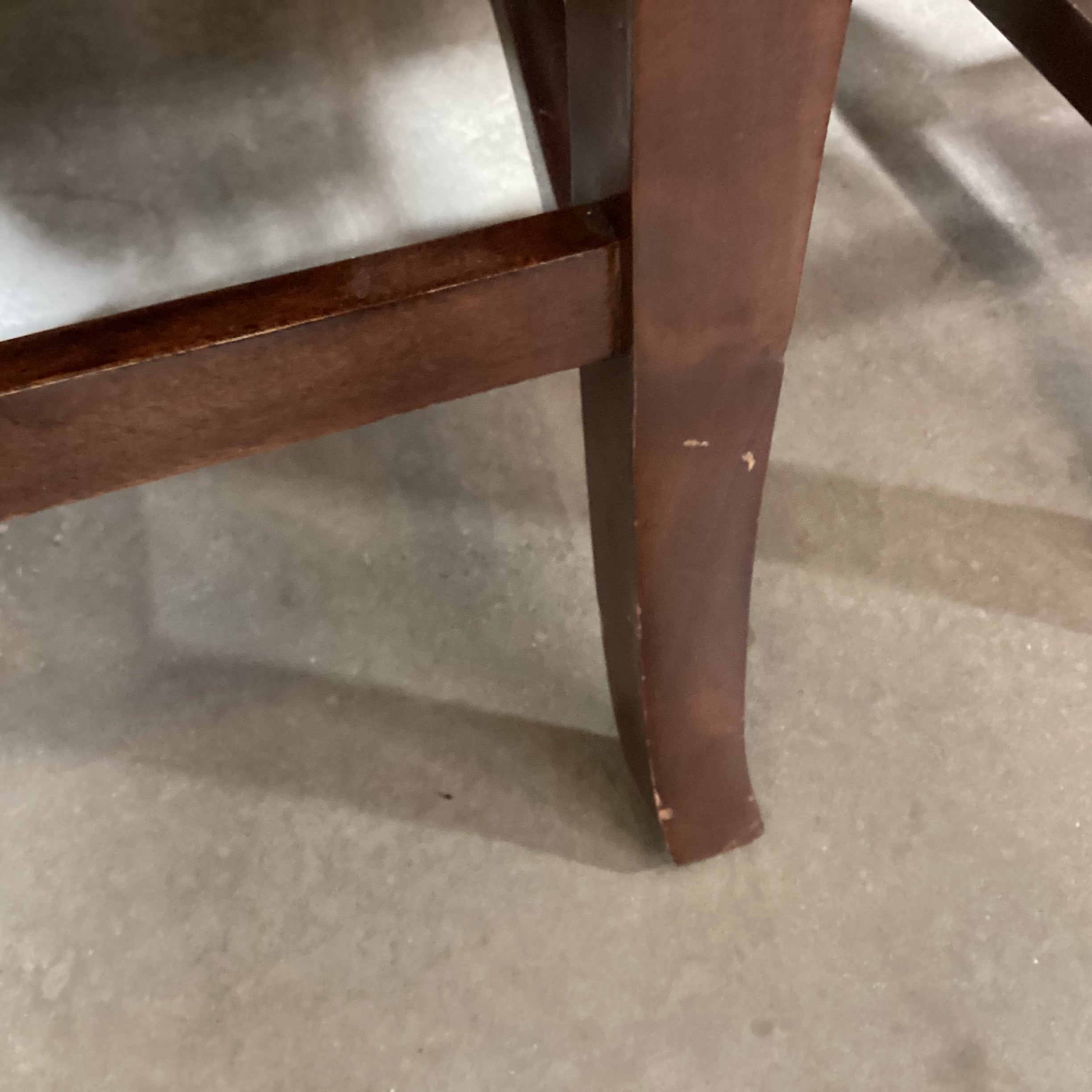SET of 10 Ornate Carved Finished Wood & Gold Burnt Orange Sage Woven Stripe Dining Chairs 22"x 22"x 39"