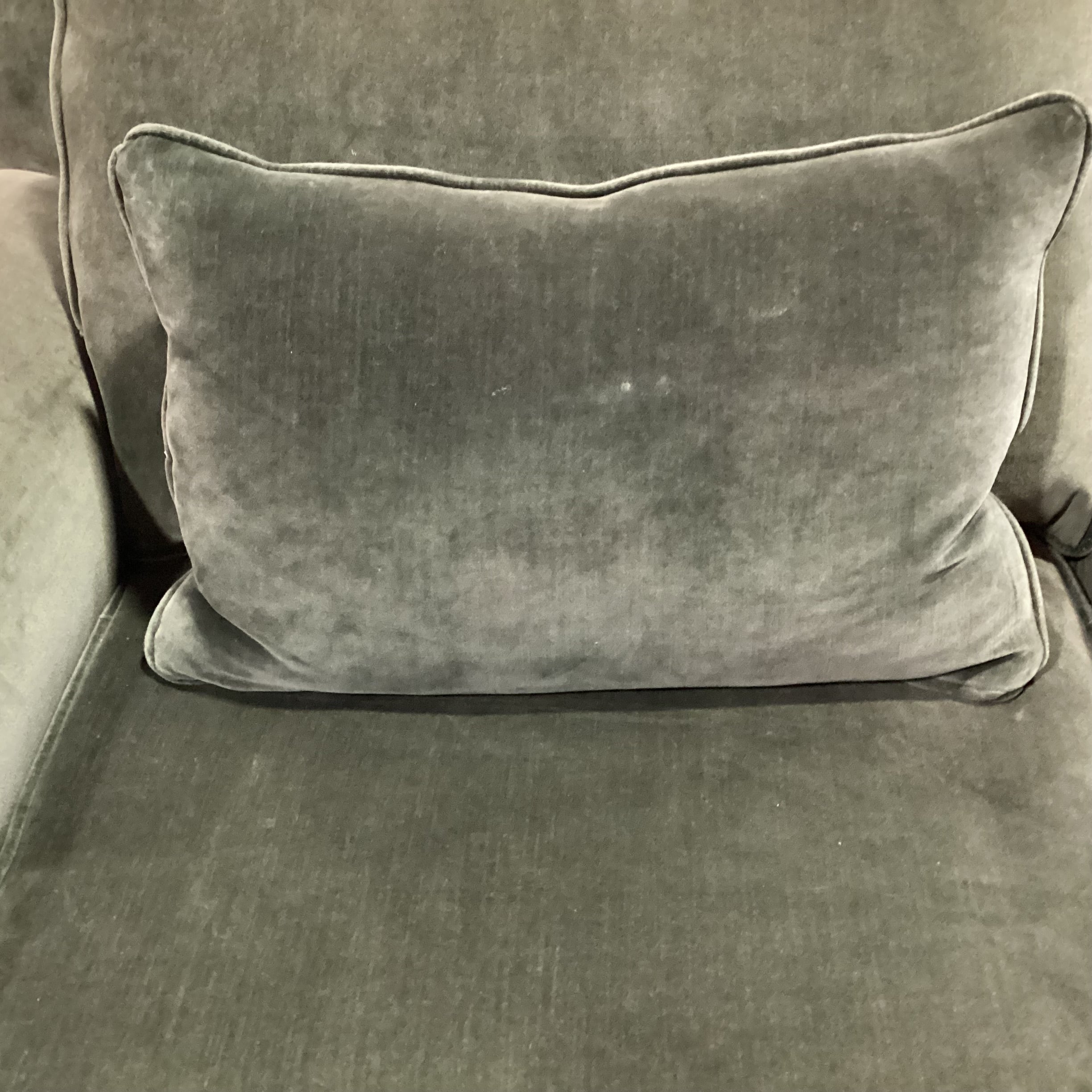 Pottery Barn Green Velvet Down Mix Chair 46"x 38"x 32"