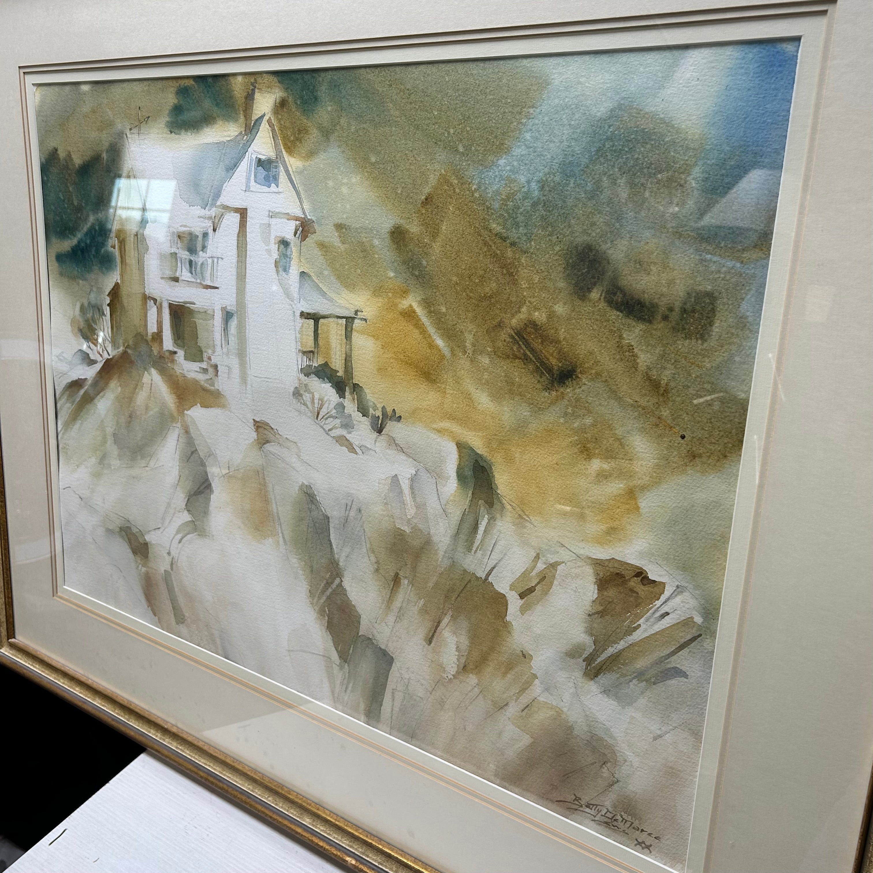 Betty De Marce 1981 Water Color "Cliff House In Main" 40"x32"
