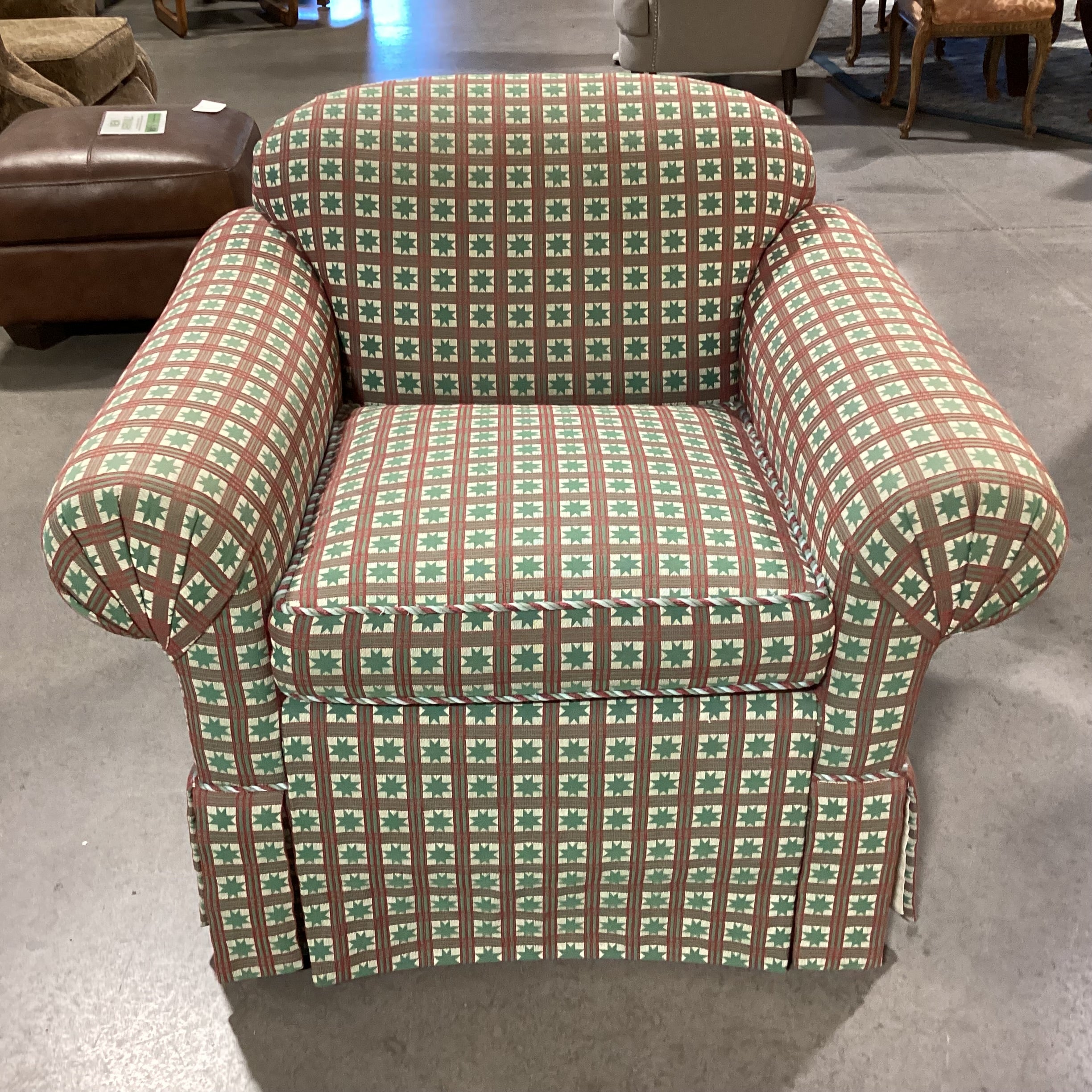 Custom Star Quilt Style Chair 39"x 33"x 34"