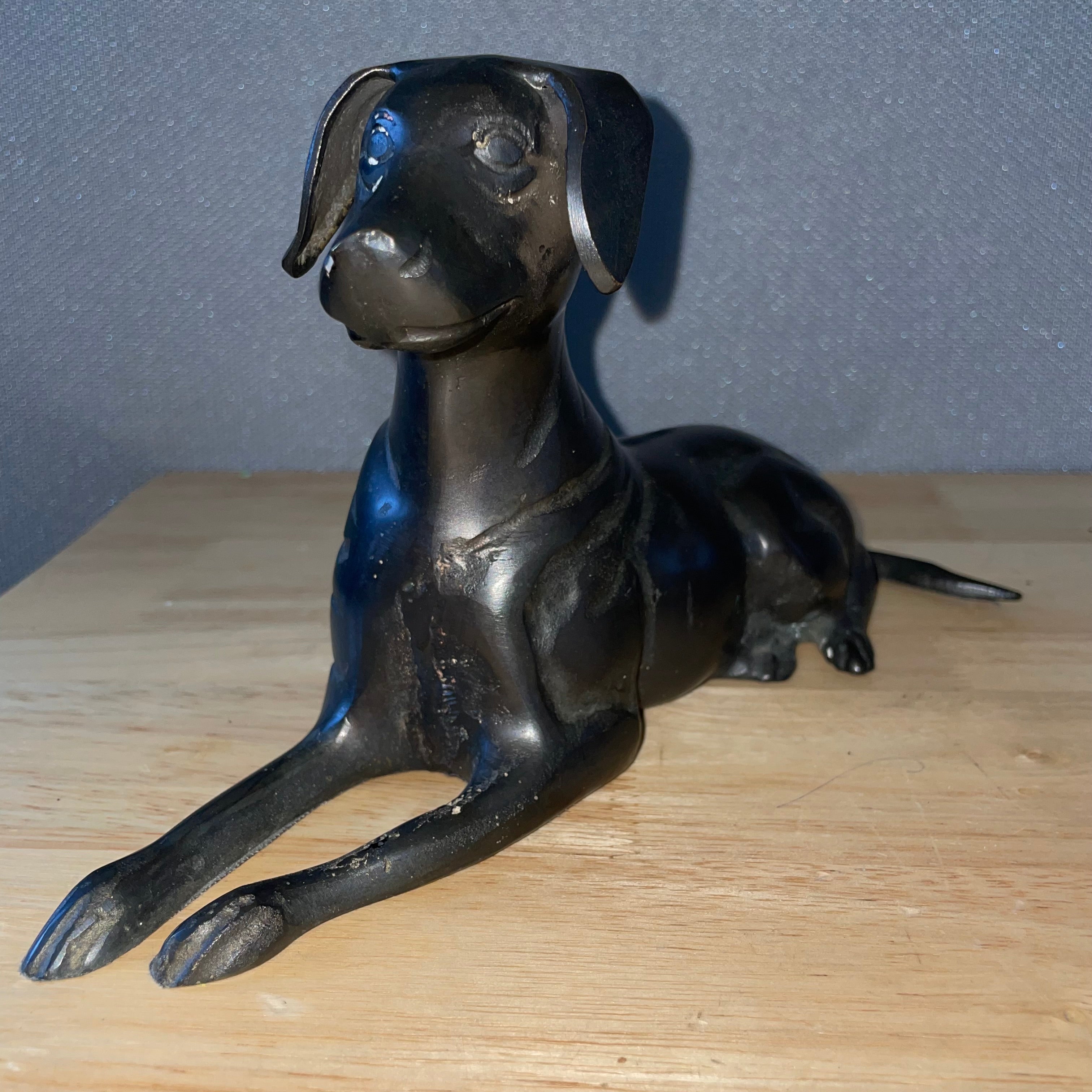 Vintage Cast Iron Greyhound Figurines, Pair