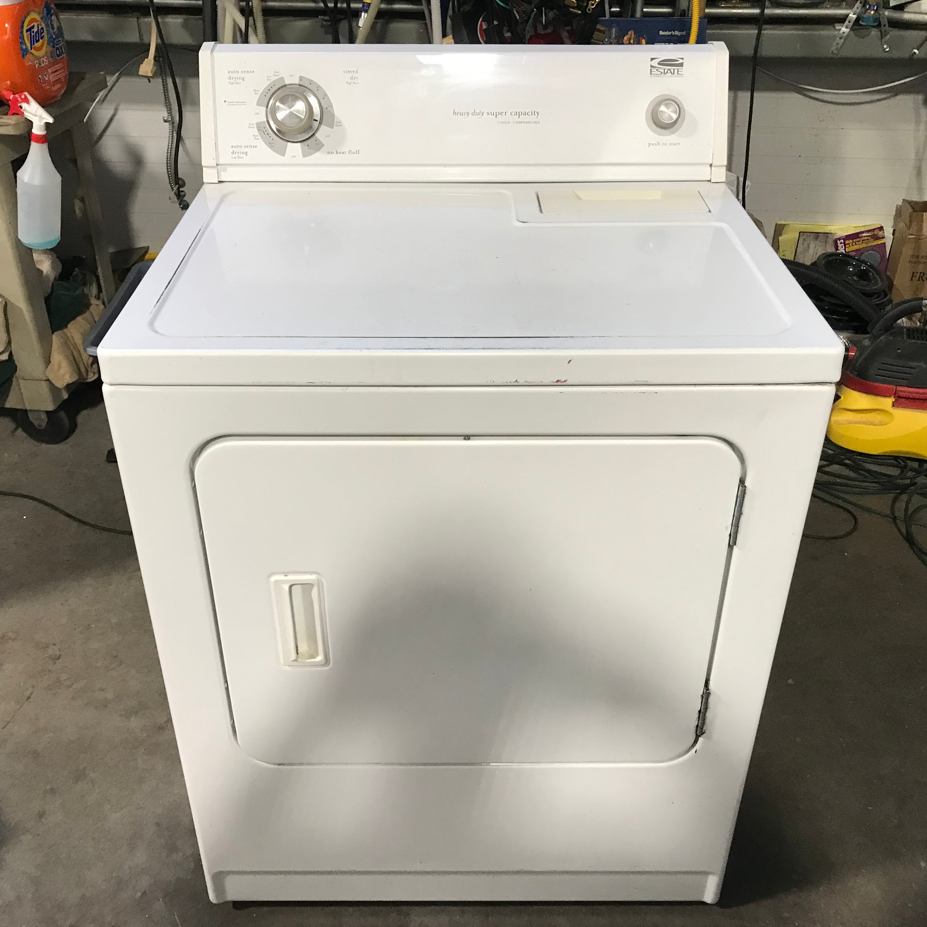 Estate (Whirpool) White Front Load Electric Dryer 29"x 28"x 43"