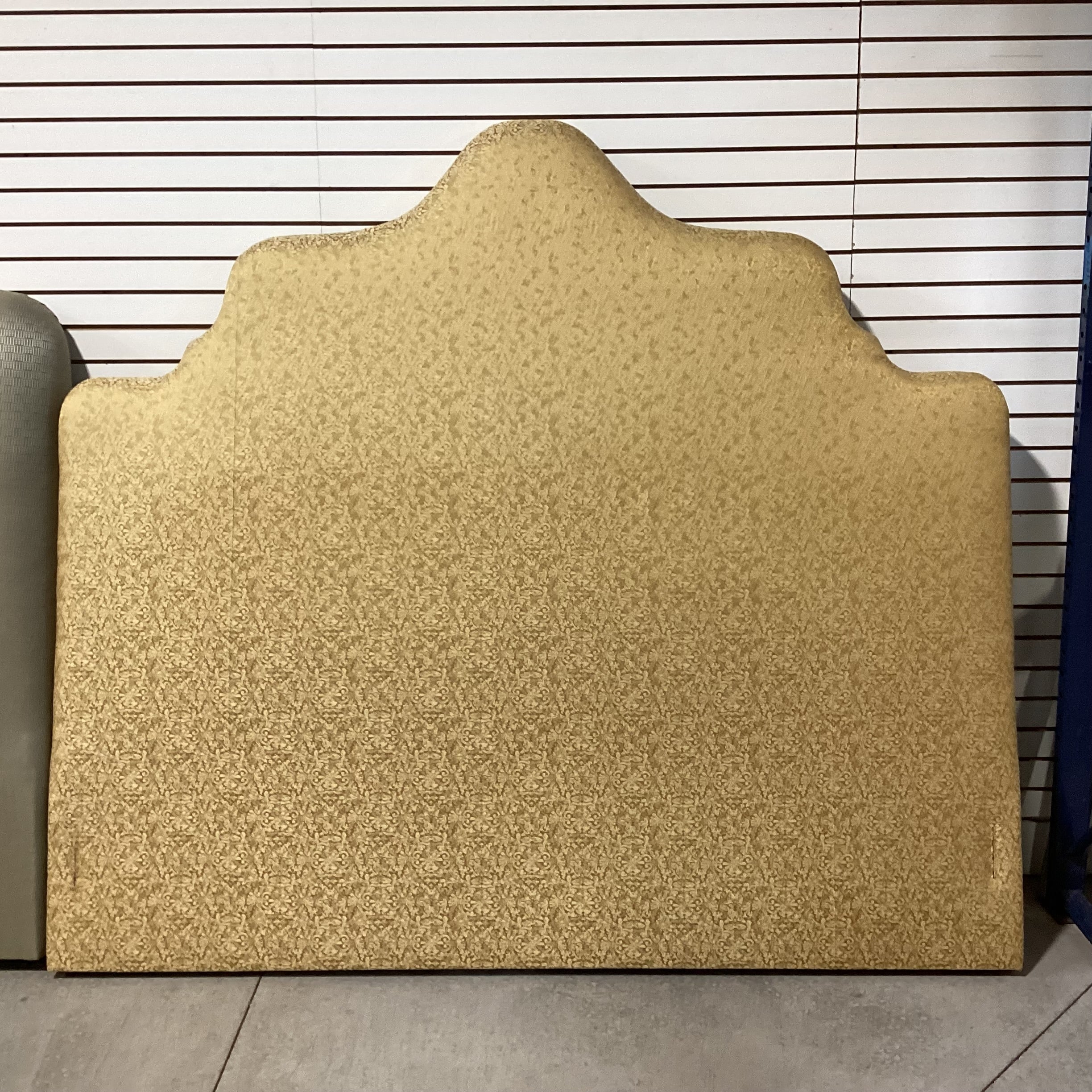 KING Metallic Gold on Gold Raised Scroll Floral Design Custom Headboard 83"x 73"