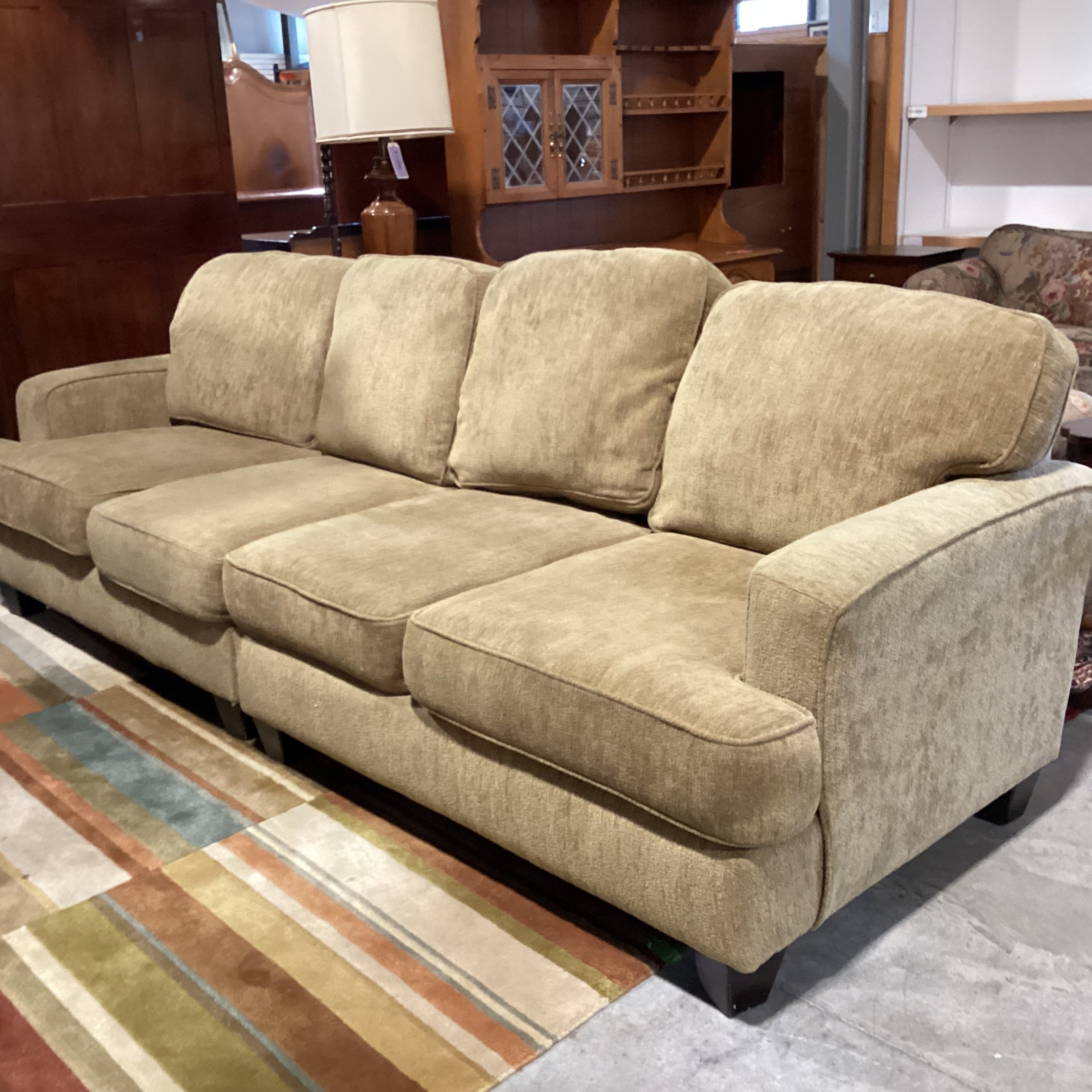 Ashley Furniture Golden Olive Chenille Woven 2 Piece Sectional 108"x 40"x 31"