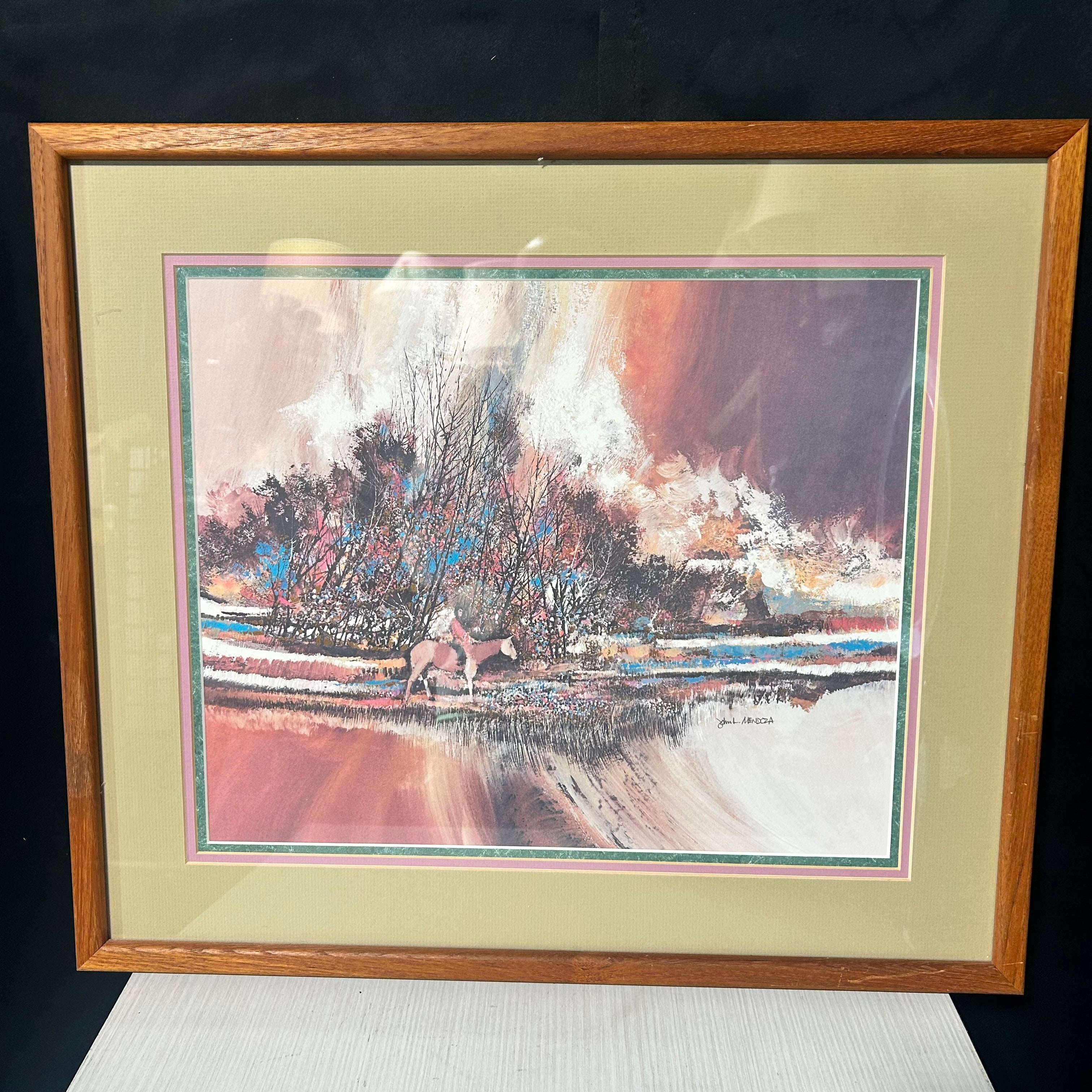 John Mendoza C.O Artist Watercolor Signed 23"x 20"