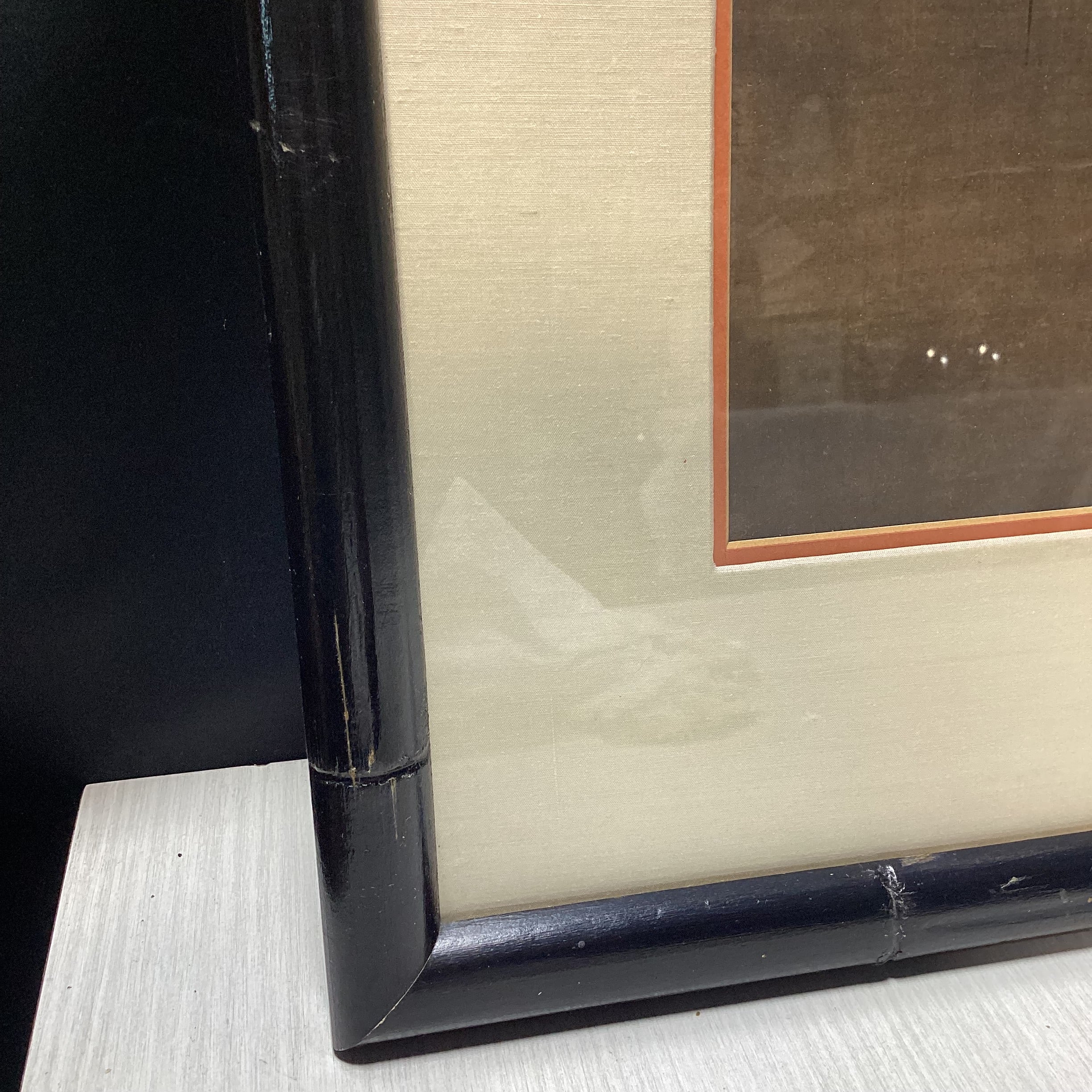 Vintage Zhao Chang Qing Dynasty Framed Duck Print 16.5" x 26"