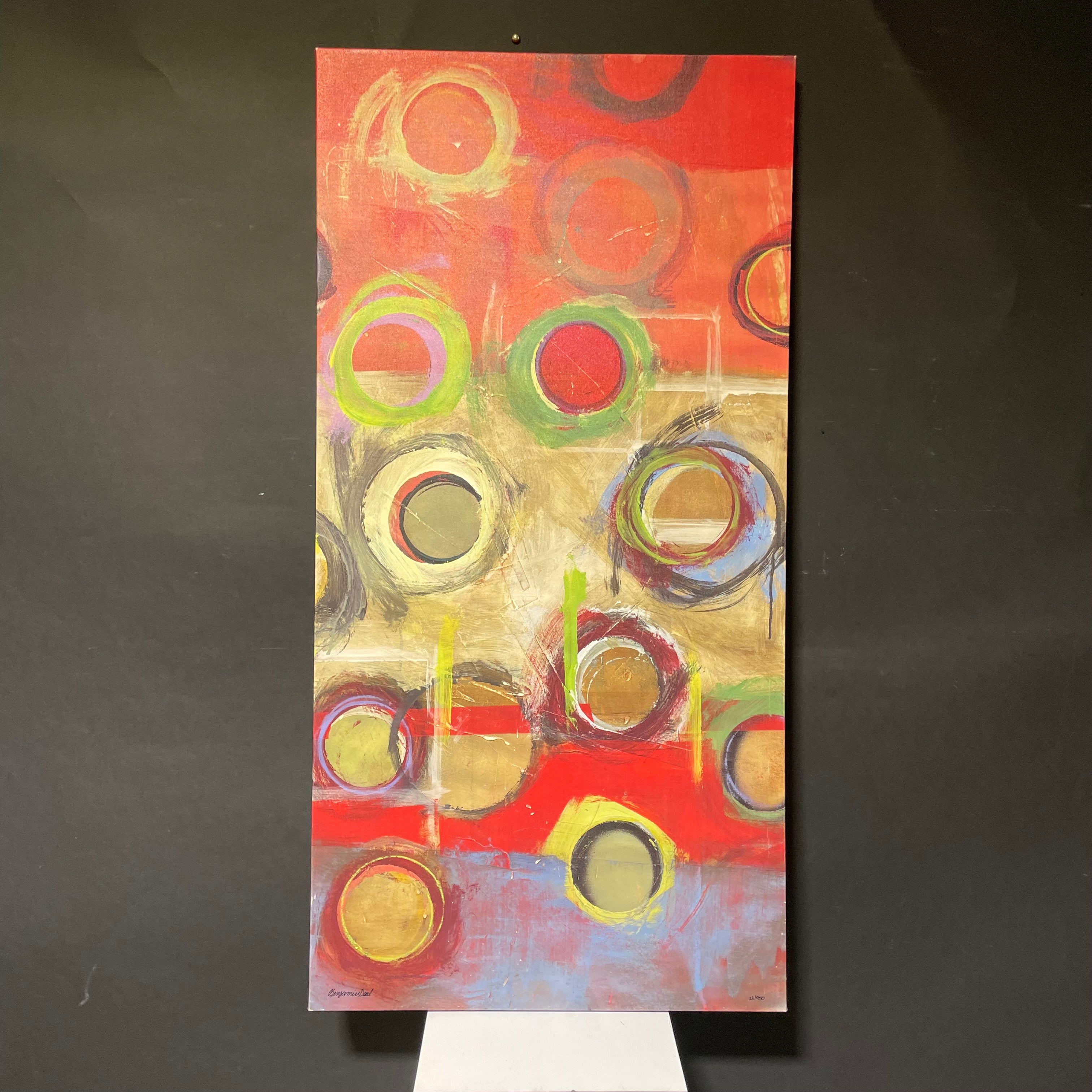 Benjamin Deal Signed Limited Edition "Red I" Canvas Print 24" x 48"