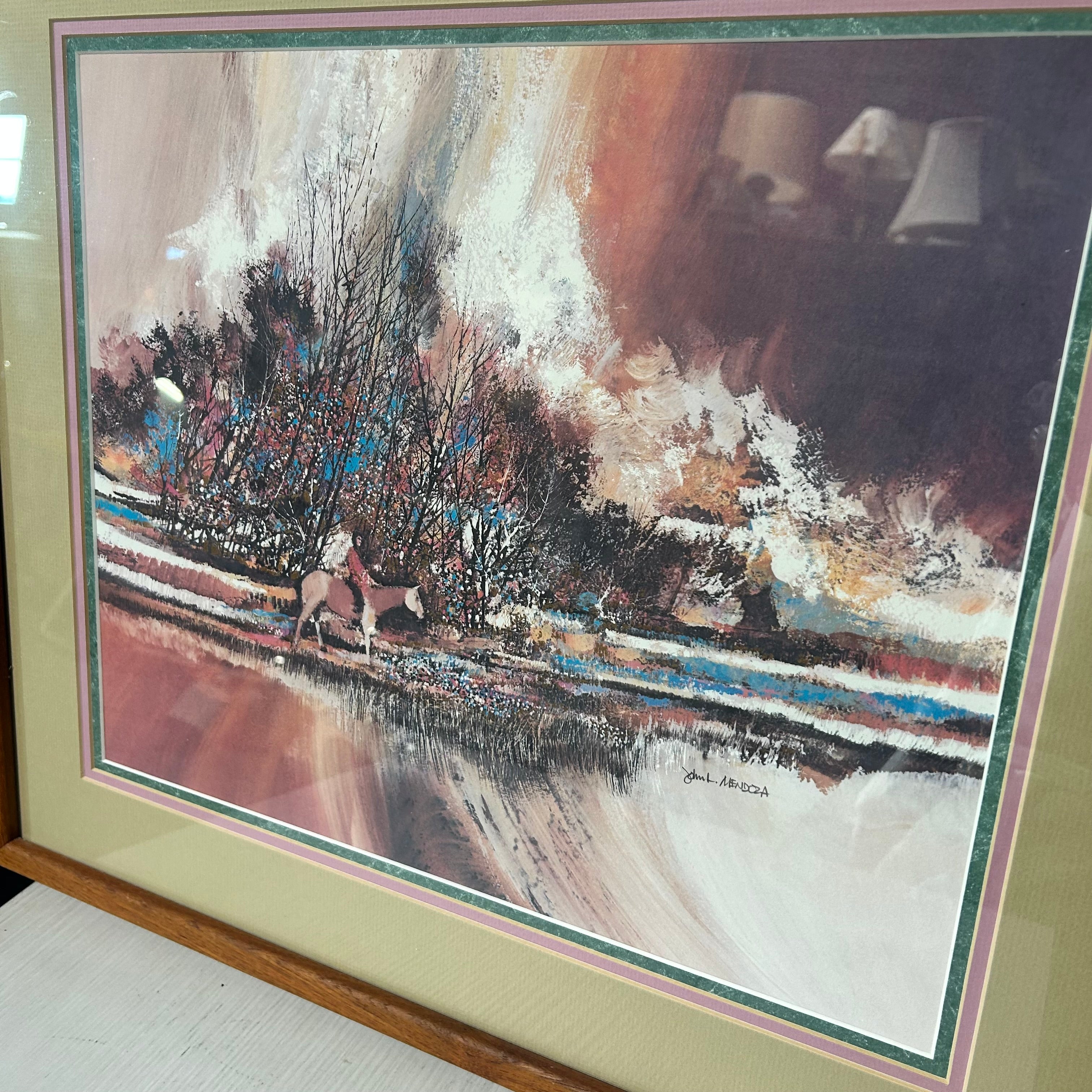 John Mendoza C.O Artist Watercolor Signed 23"x 20"