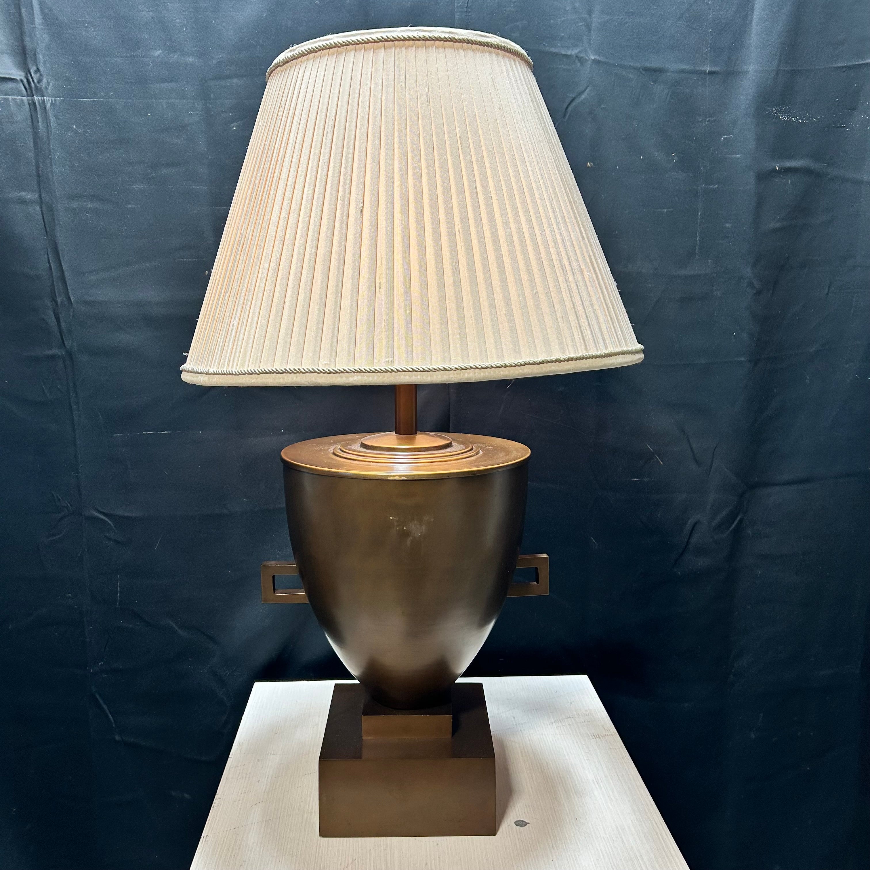 Vintage Brass Urn-Style Table Lamp 20"x 33"