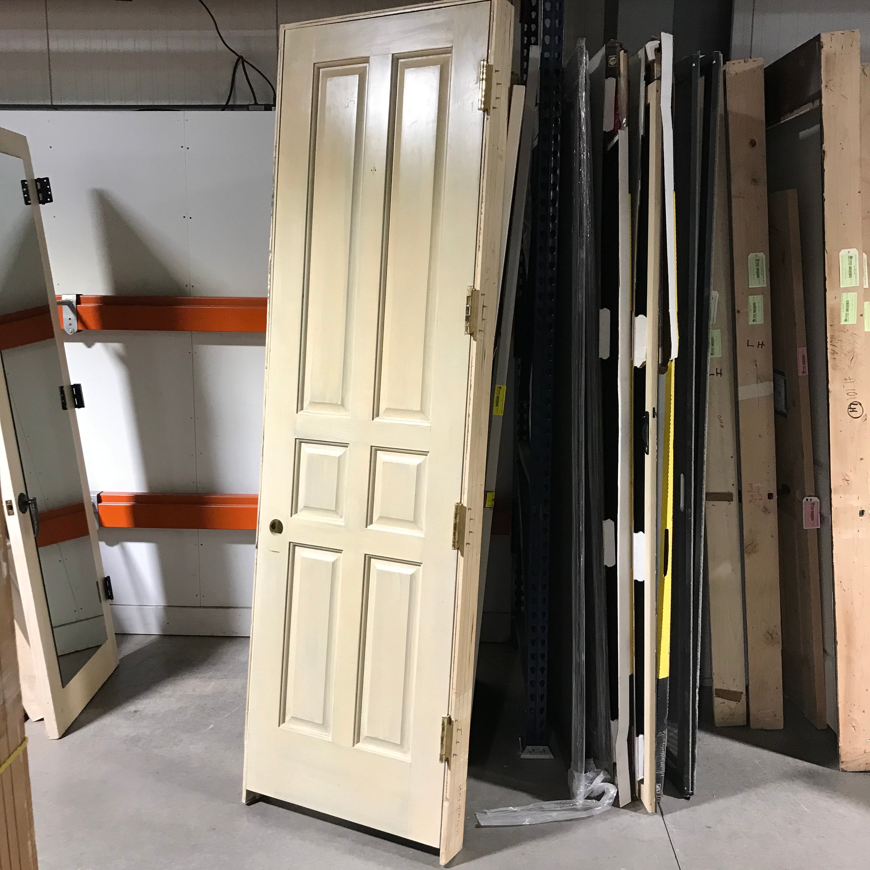 29.25" x 98.25" Rough Opening with Jamb 6 Panel Colonial Interior Door LH