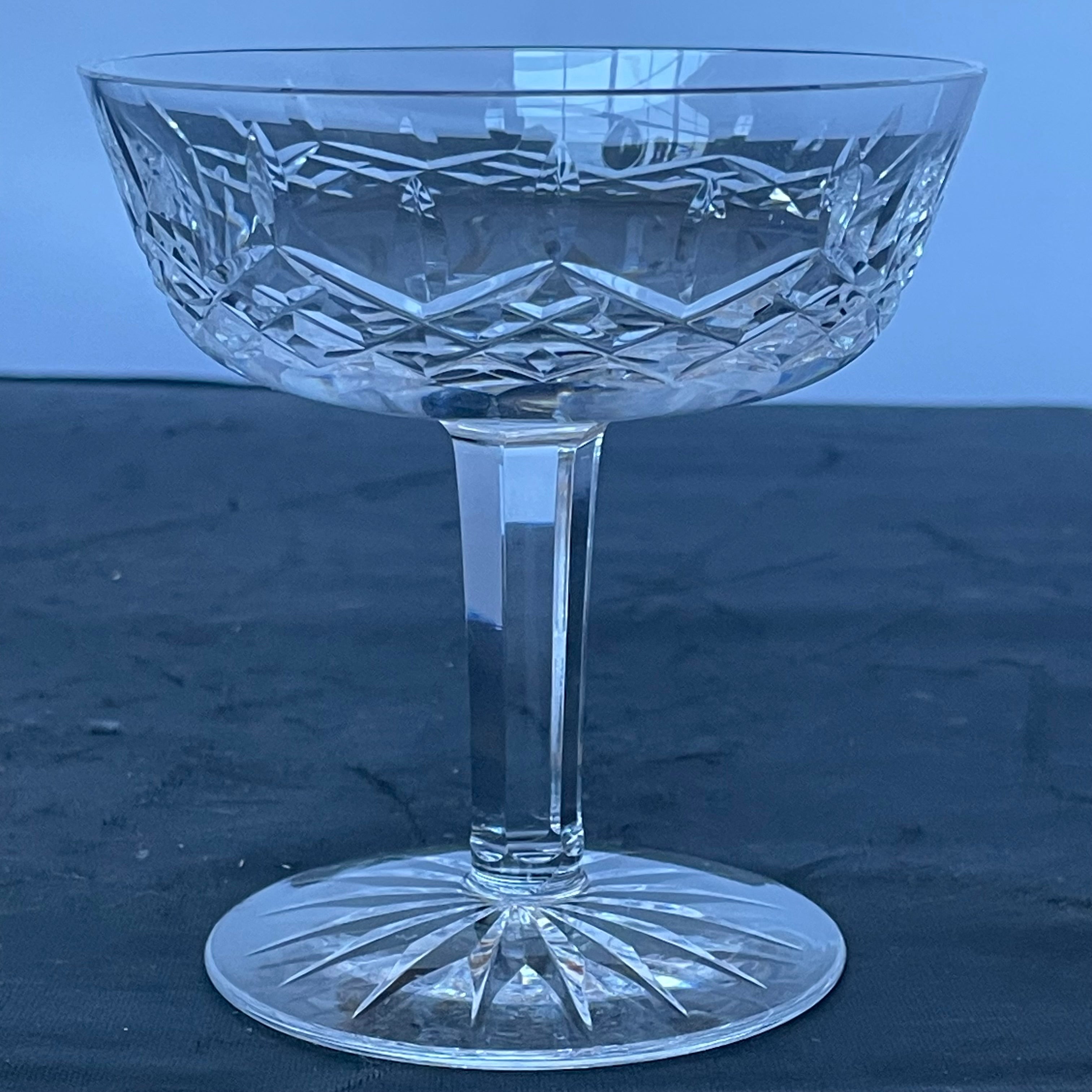 Set of 4 Vintage Waterford Crystal Lismore Champagne/Sherbet Glasses