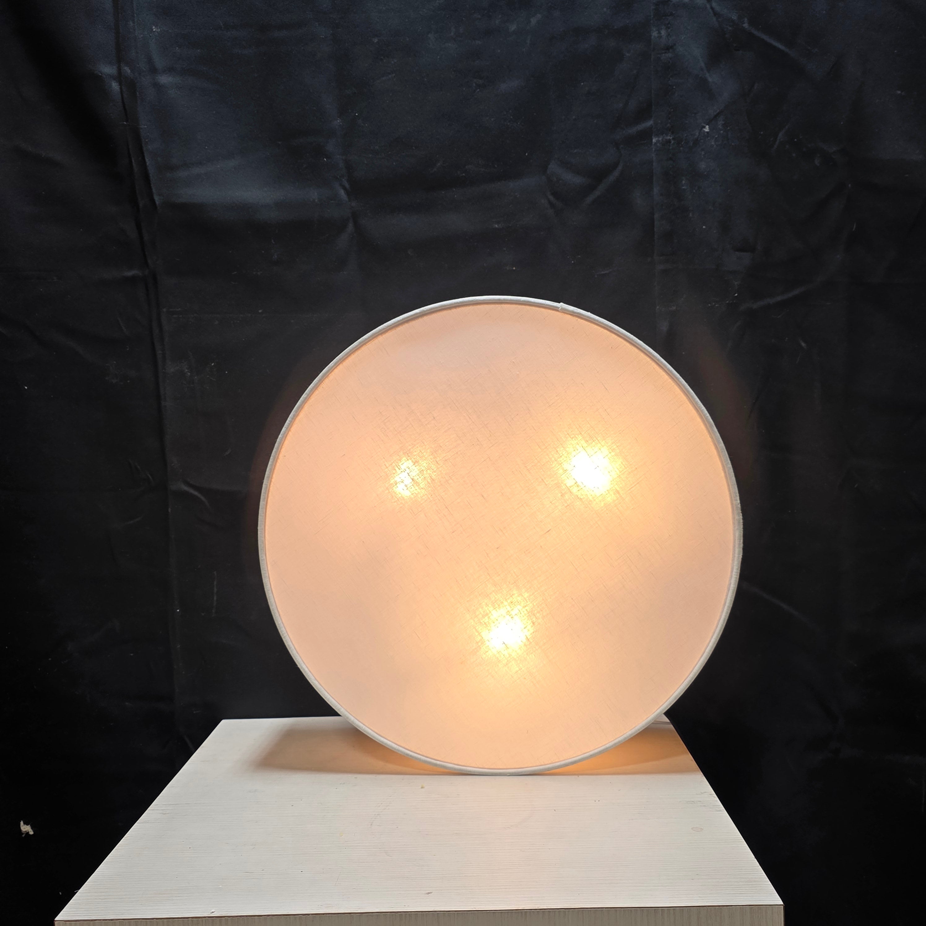 Fabric Drum Flush Mounted Lighting 18" D x 6"
