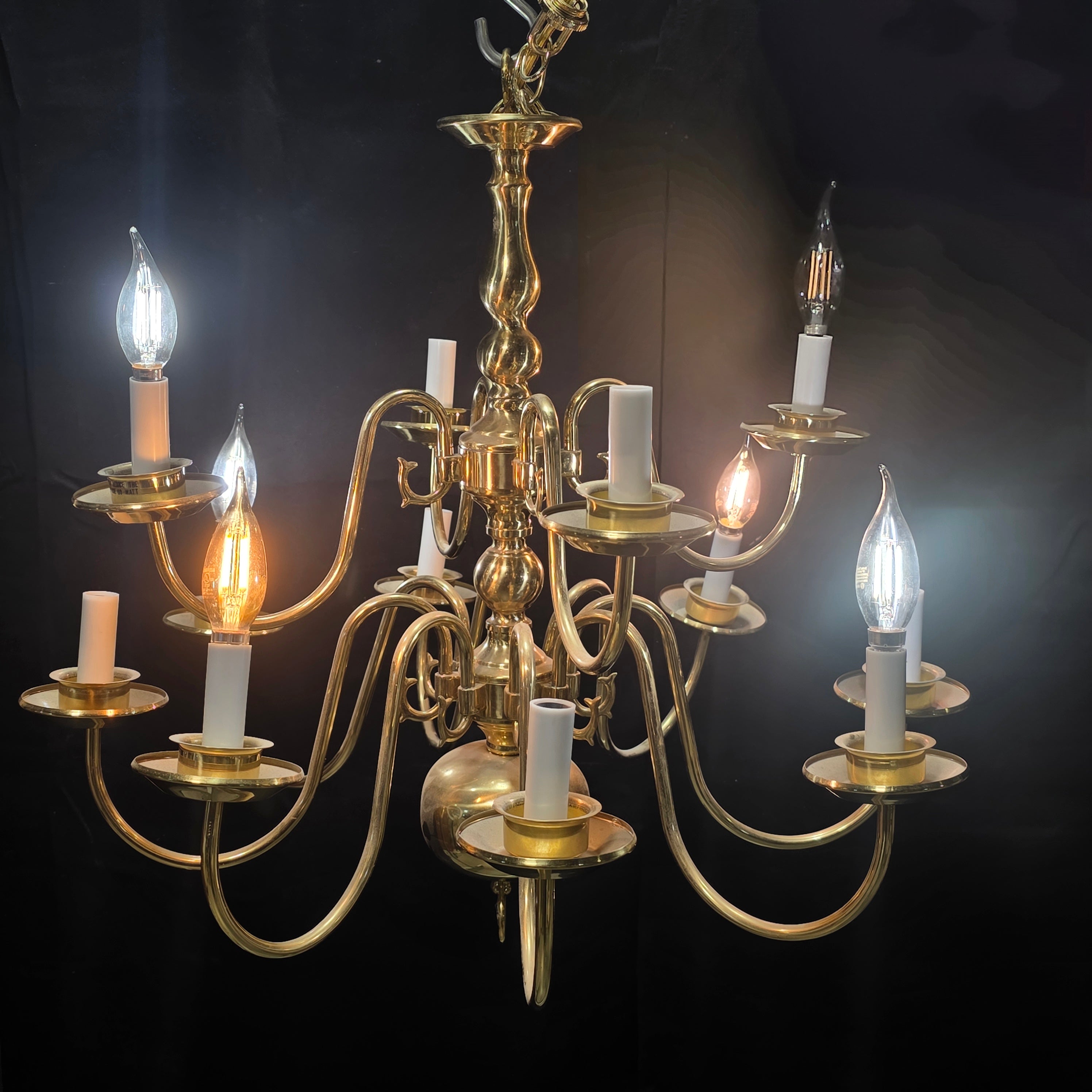 Livex Lighting Williamsburg 12 Light 2 Tier Chandelier 25"Dx23"