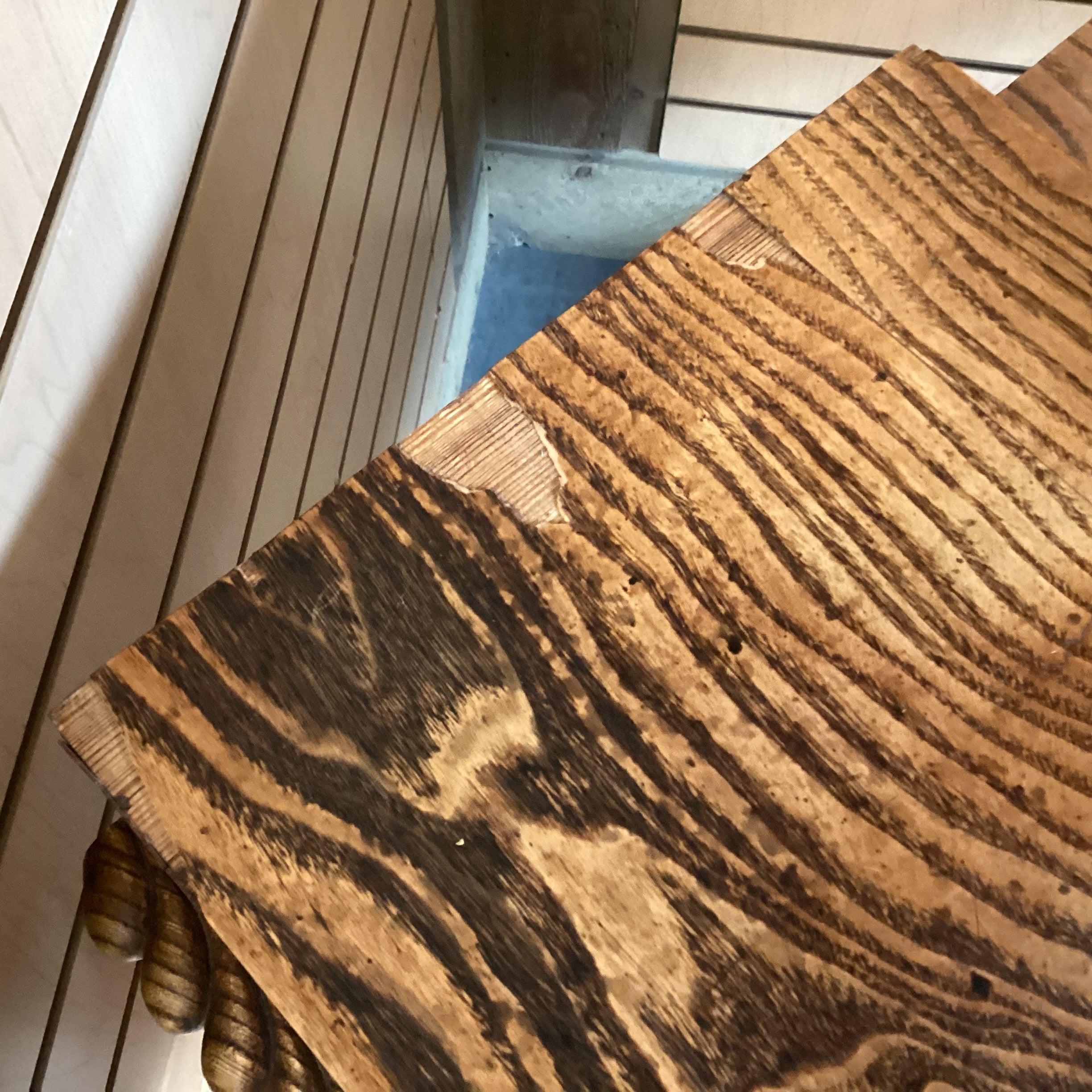 Antique American Carved Wood & Veneer 5 Drawer with Mirror Ladies Vanity Dresser 38"x 19"x 53"