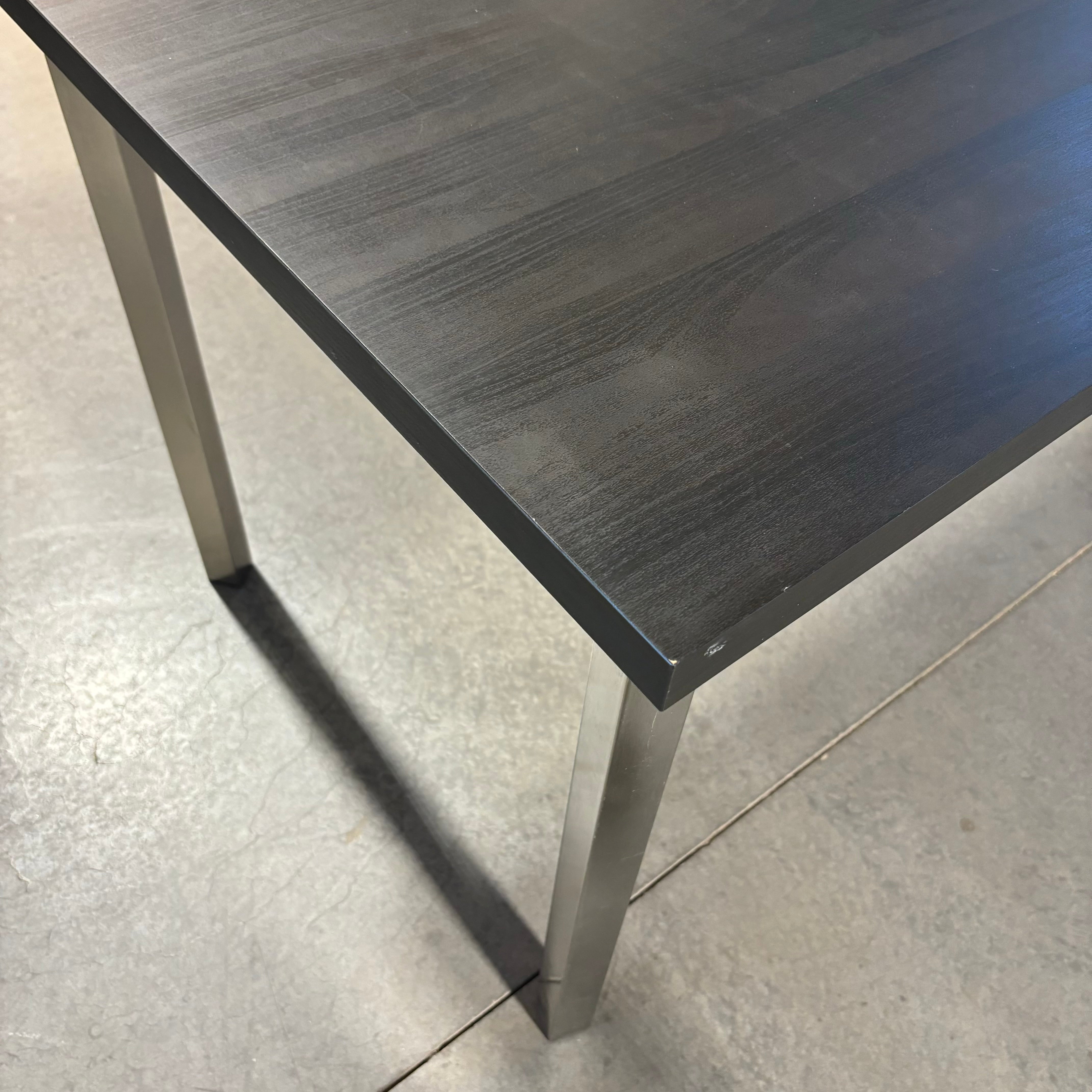 Dark Wood Style Laminate Top with Steel Legs Desk 60"x 30"x 29"