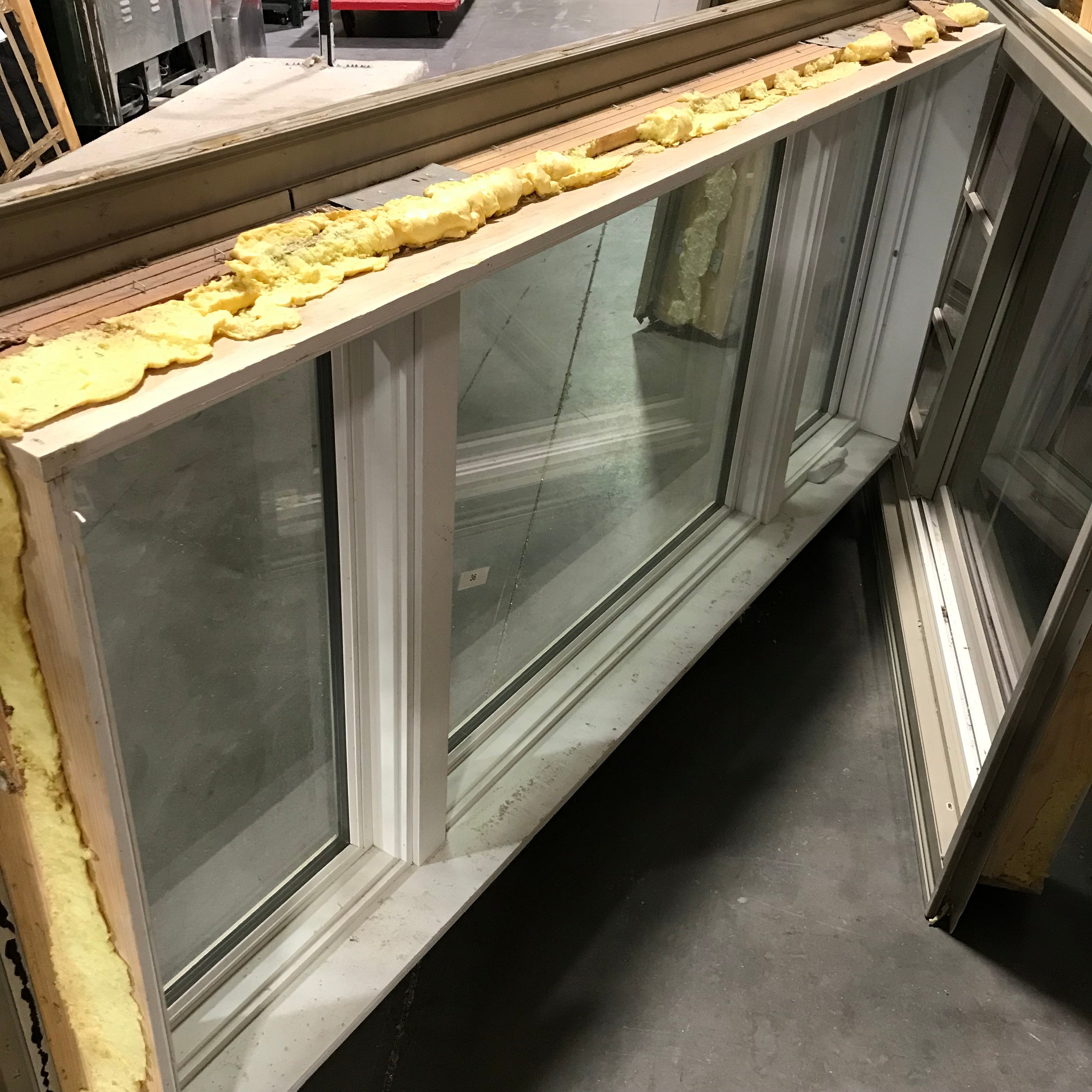 82.25"x 36"x 6.5" Tan Metal Clad Triple Casement Exterior Window