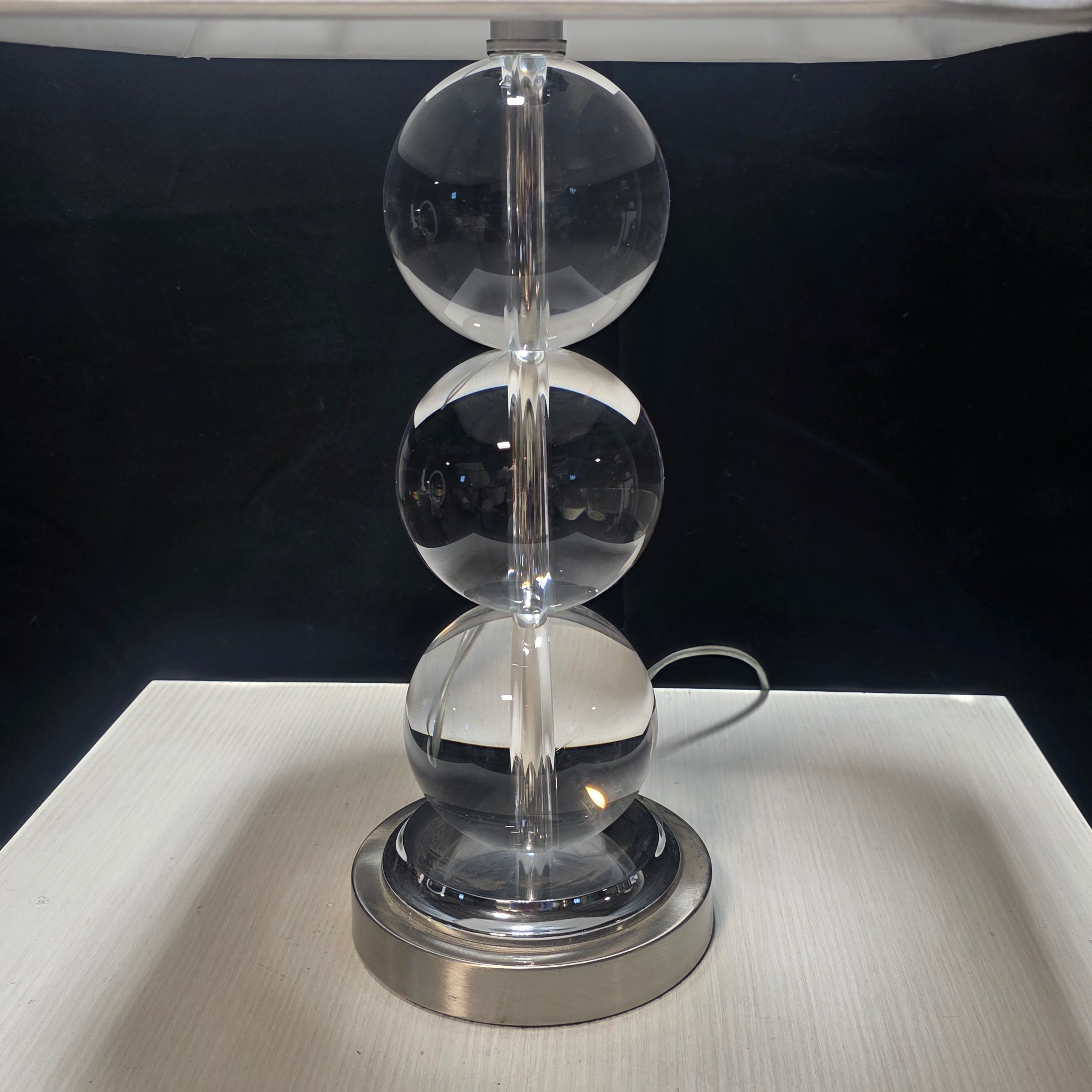 Modern Three Glass Sphere Table Lamp 13"x13"x25"