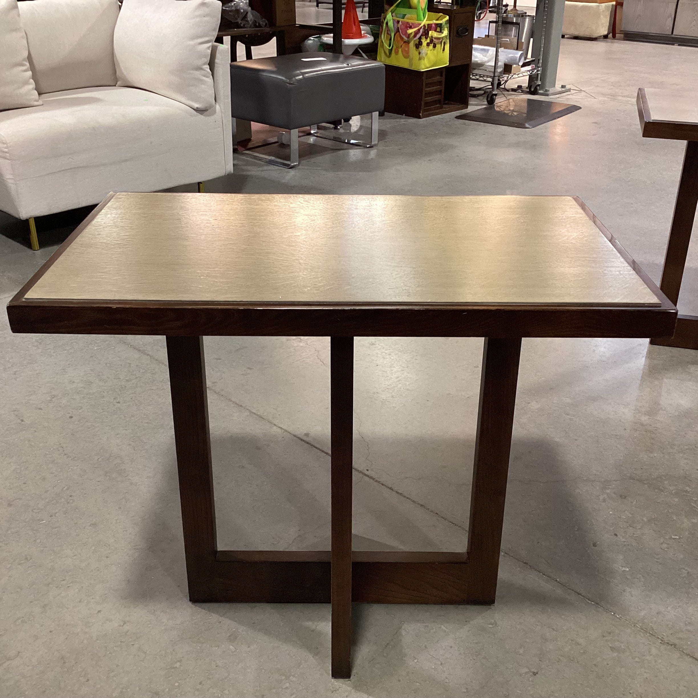 Hickory Chair Dark & Grey Tone Finish Walnut End Table 31"x 19"x 26"