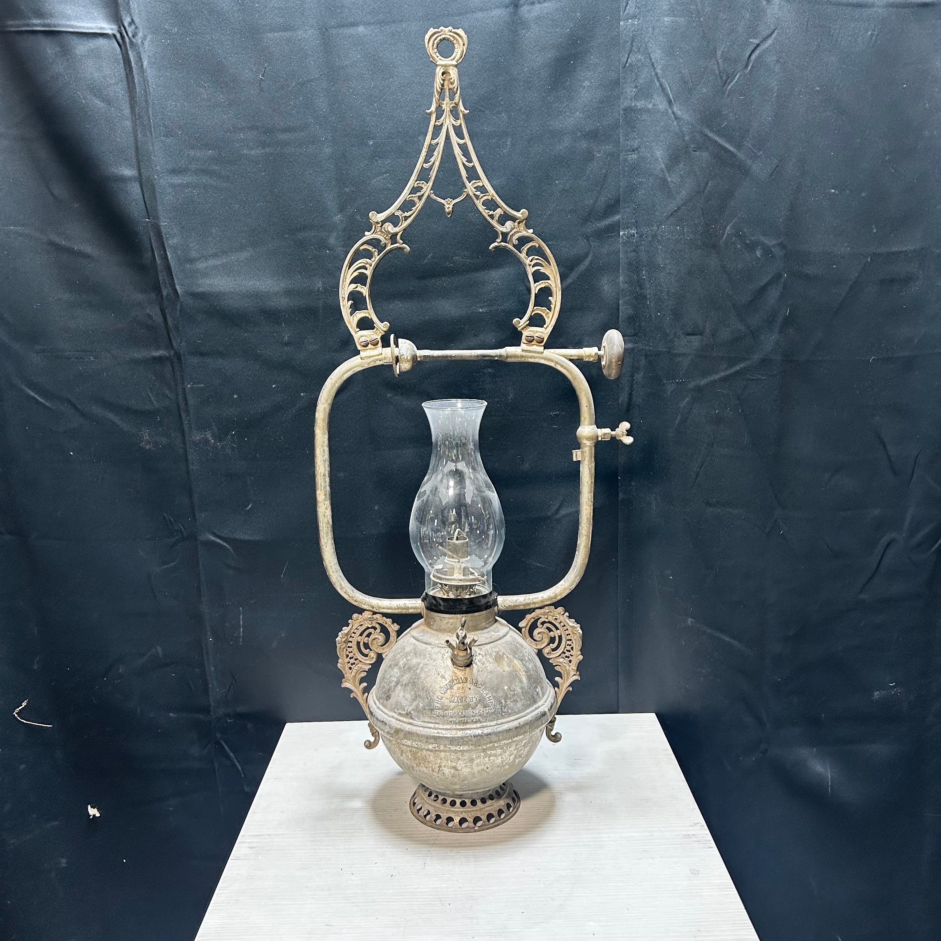 Antique Coleman Arc Lamp  13.5"x 32.5"
