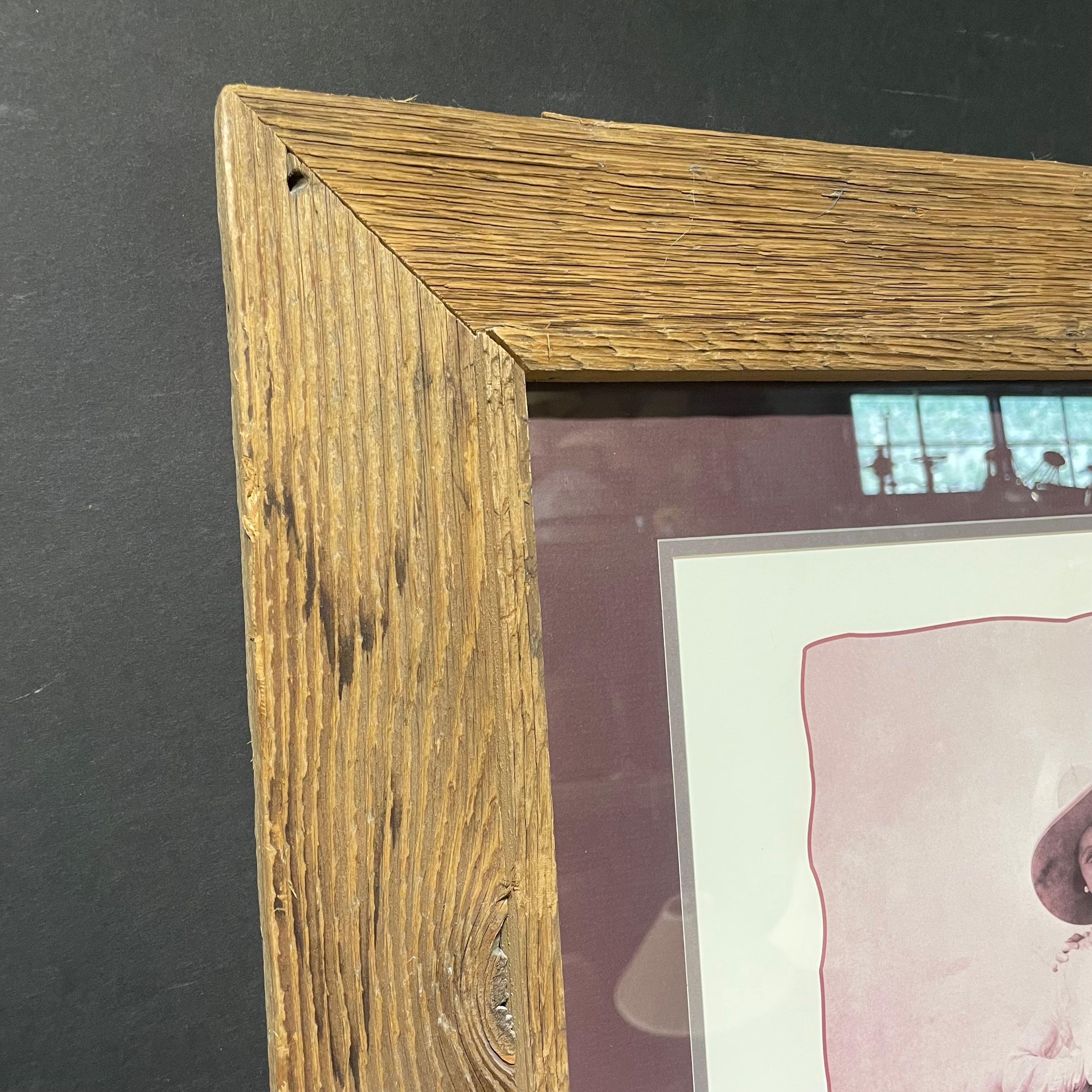 "Ride The Trail Of Truth" Cowgirls Print In Rustic Natural Wood Frame 26" x 32"