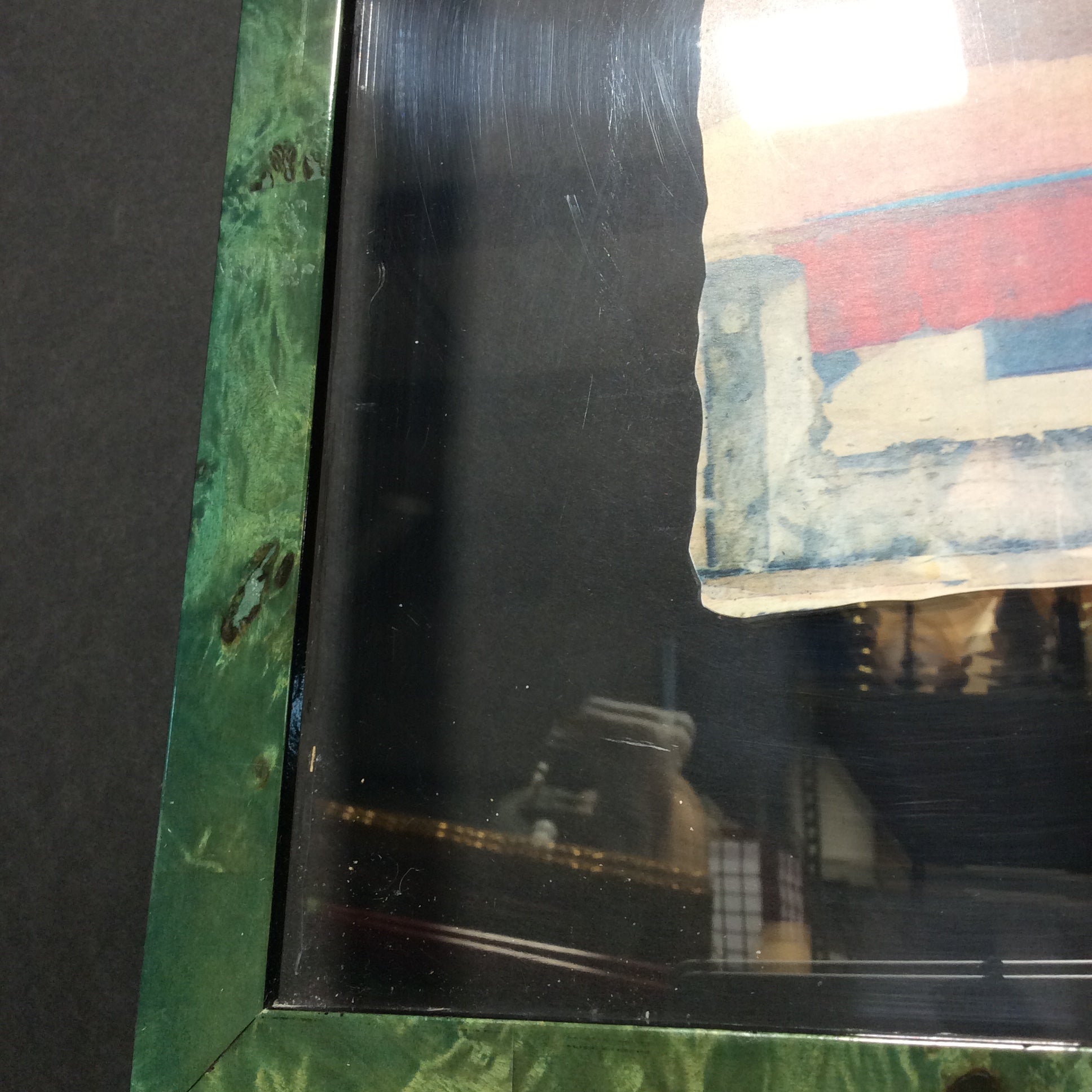 Donald Farnsworth Counterpoint "Doric Colonnade" Print In Green Wood Floating Frame 52 1/2" x 30"