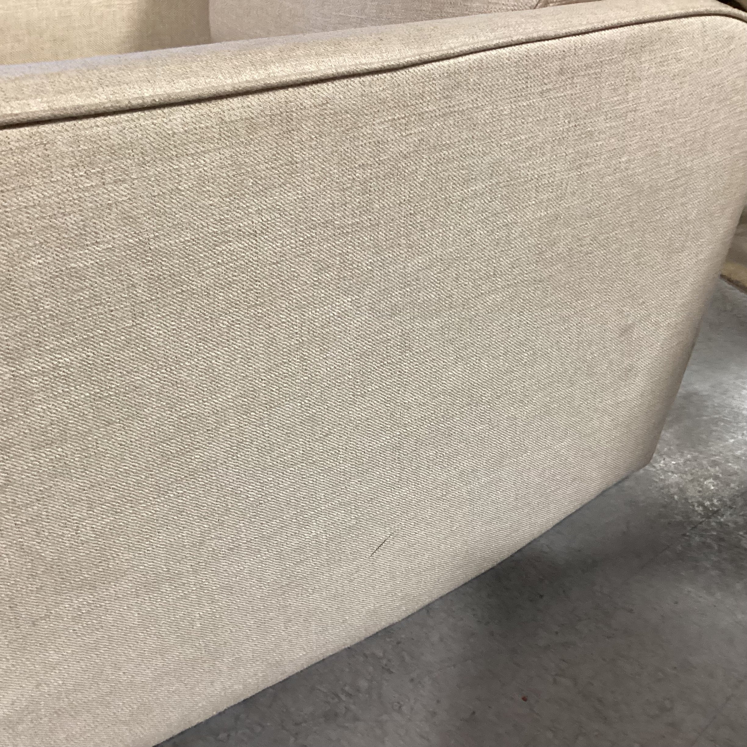 Cream Woven Swivel Recliner Chair 32"x 33" to 62"x 39"