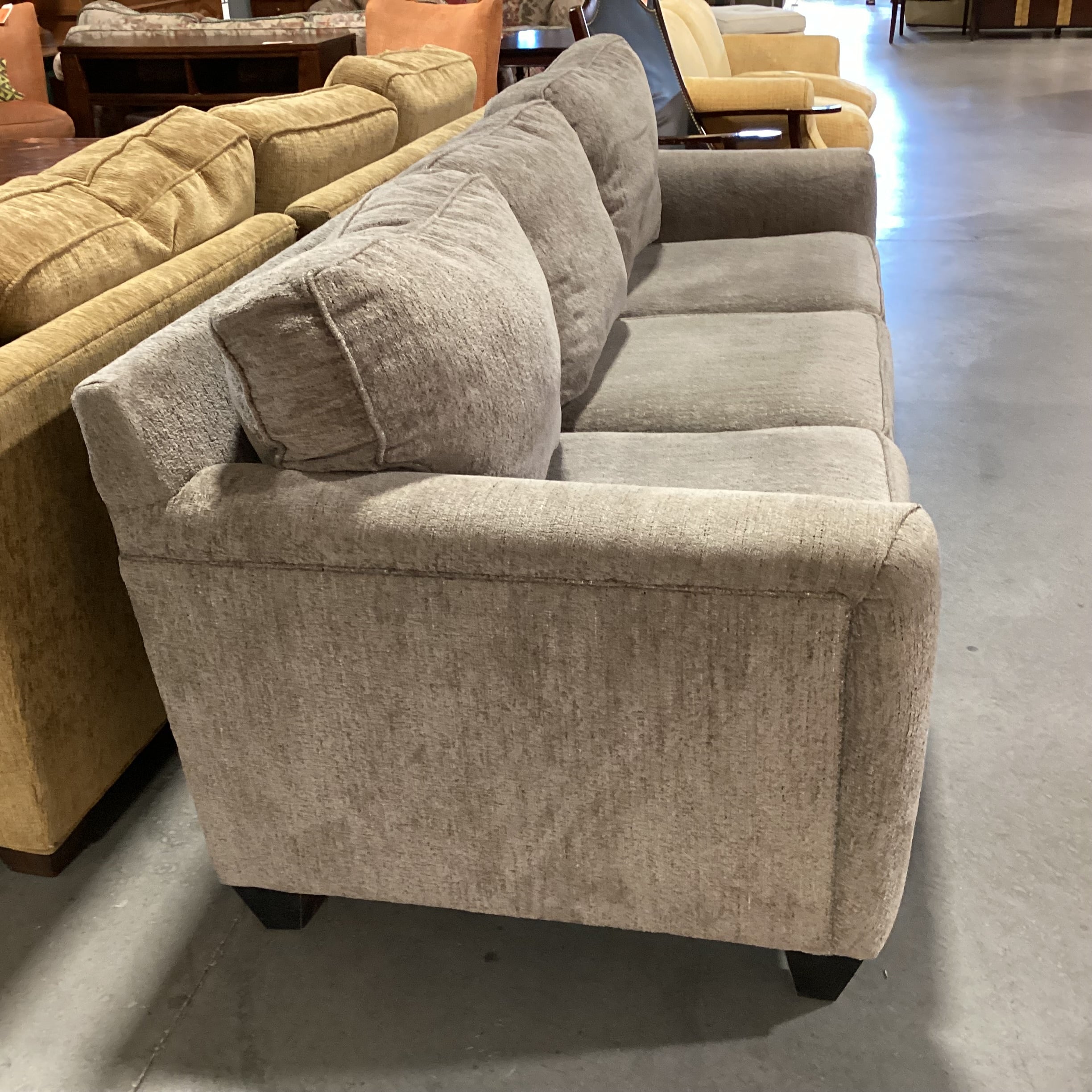 Colorado Style Home Furnishings Taupe Grey Woven Sofa 89"x 37"x 31"