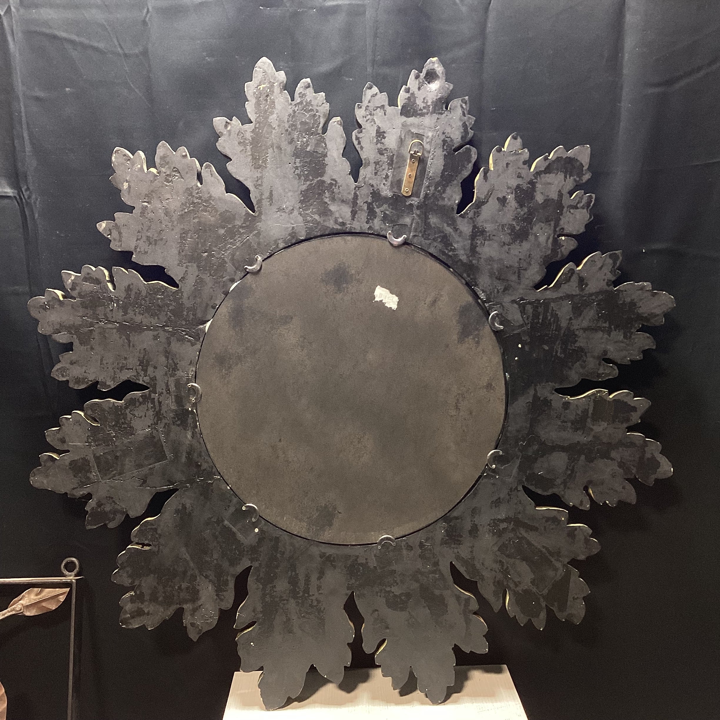 Circular Sun Shaped Beveled Edge Wall Mirror 43" x 43"
