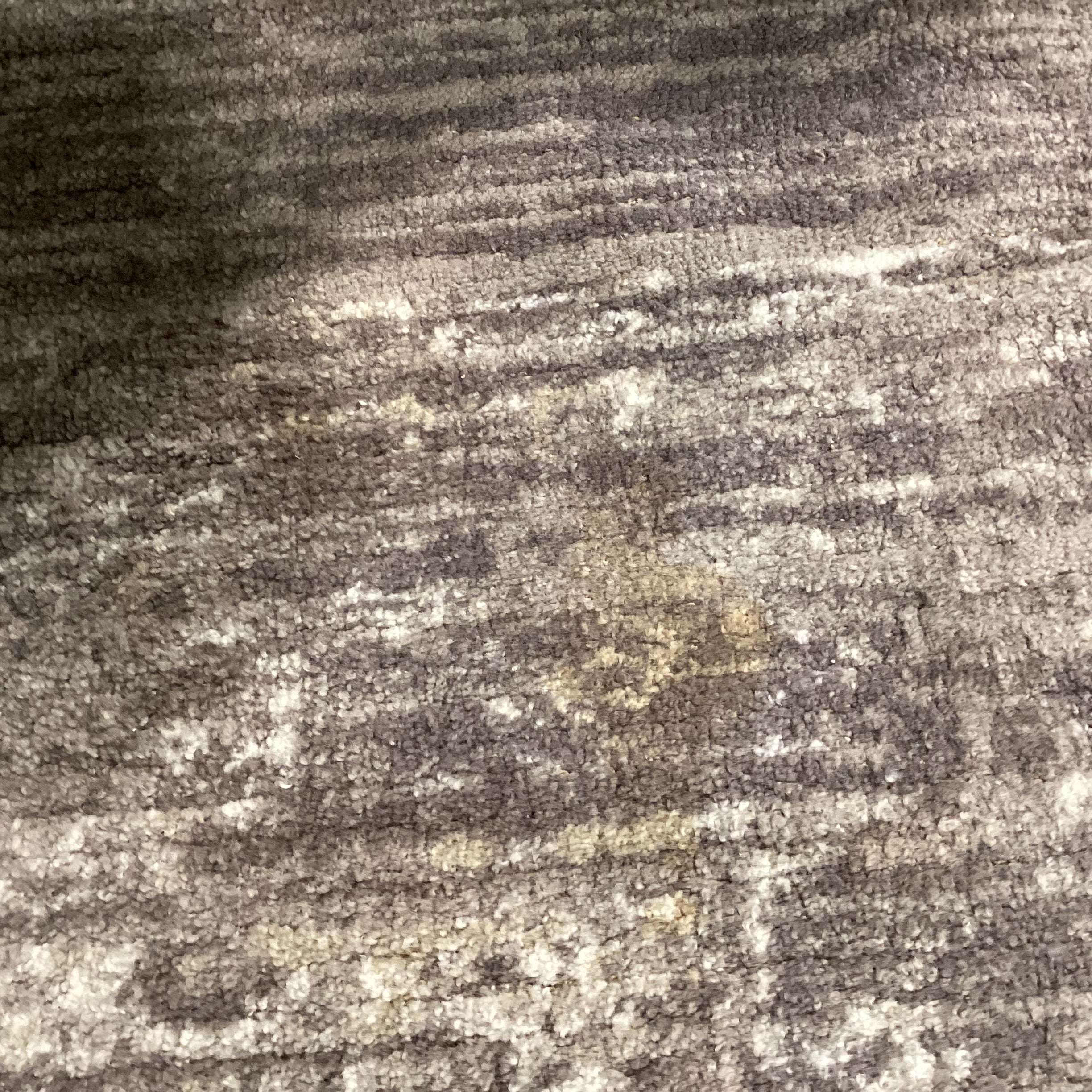 Grey & Ivory Design with Rubber Backing Poly Rug 10'x 12'