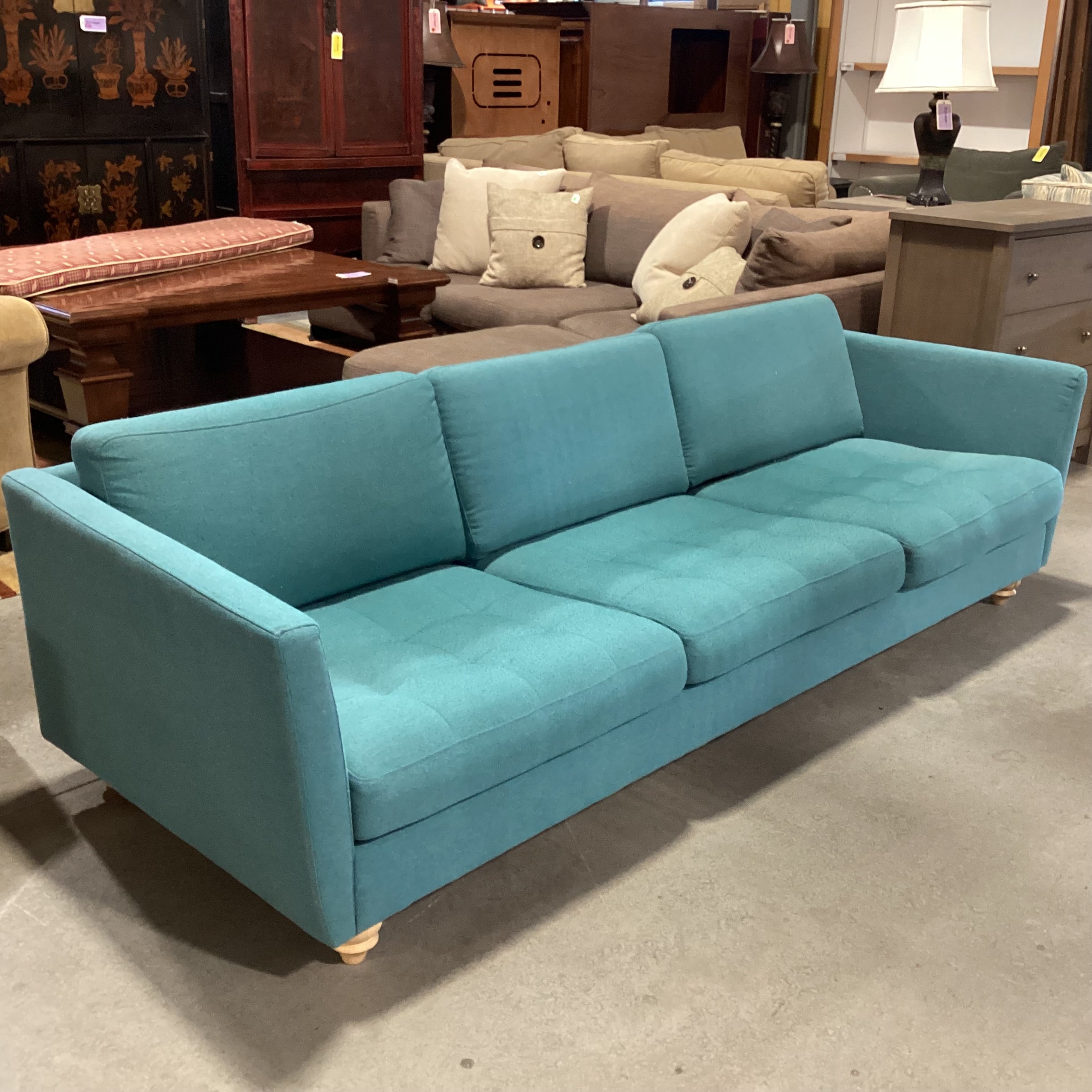BoConcept Osaka Teal Sofa 95"x 34"x 24"