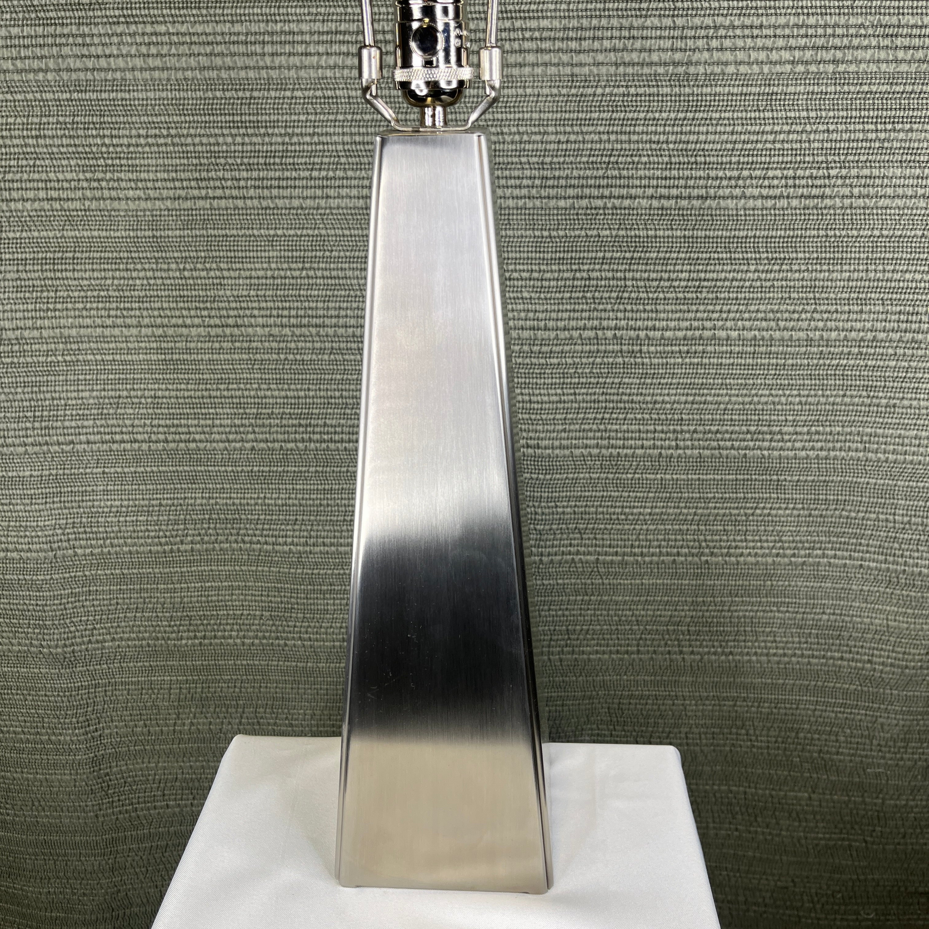 Modern Chrome Tapered Table Lamp 5”x 5”x 22”