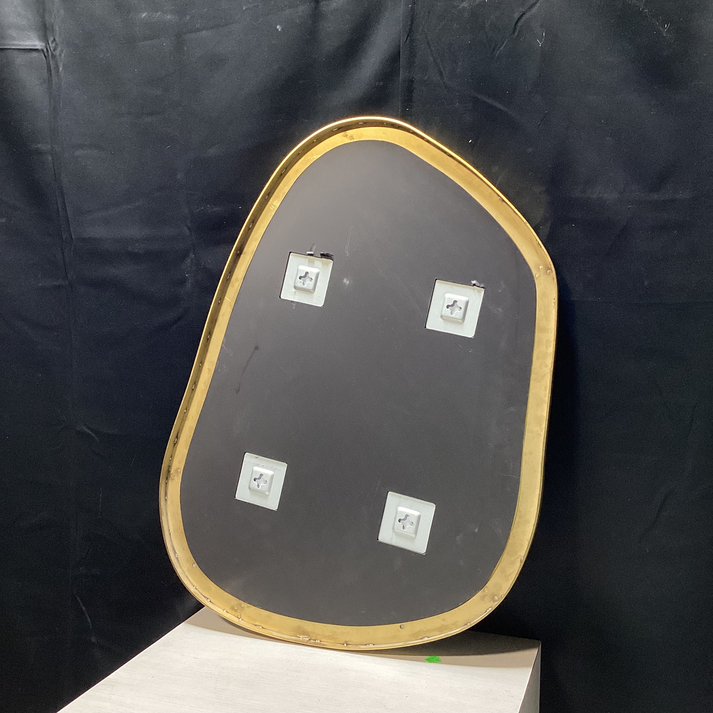 Asymmetrical Free Form Gold Wall Mirror 20" x 29.5"